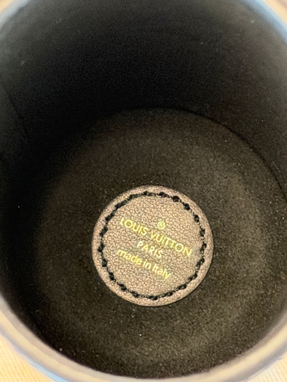 Louis Vuitton Monogram Velvet Flask Holder in Green