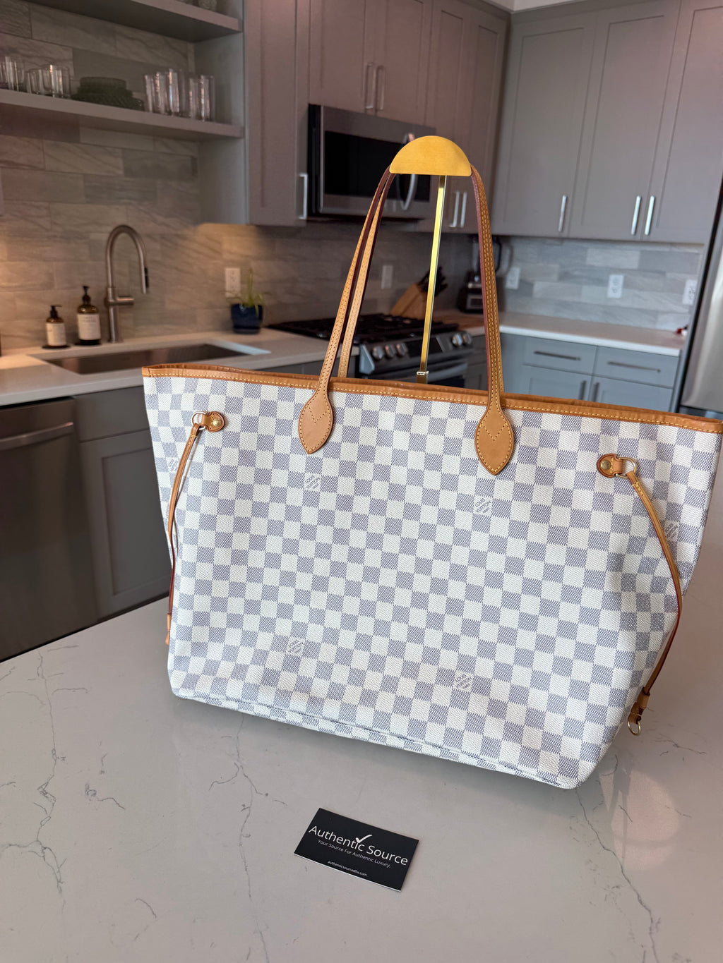 Louis Vuitton Neverfull GM Azur with Pouch