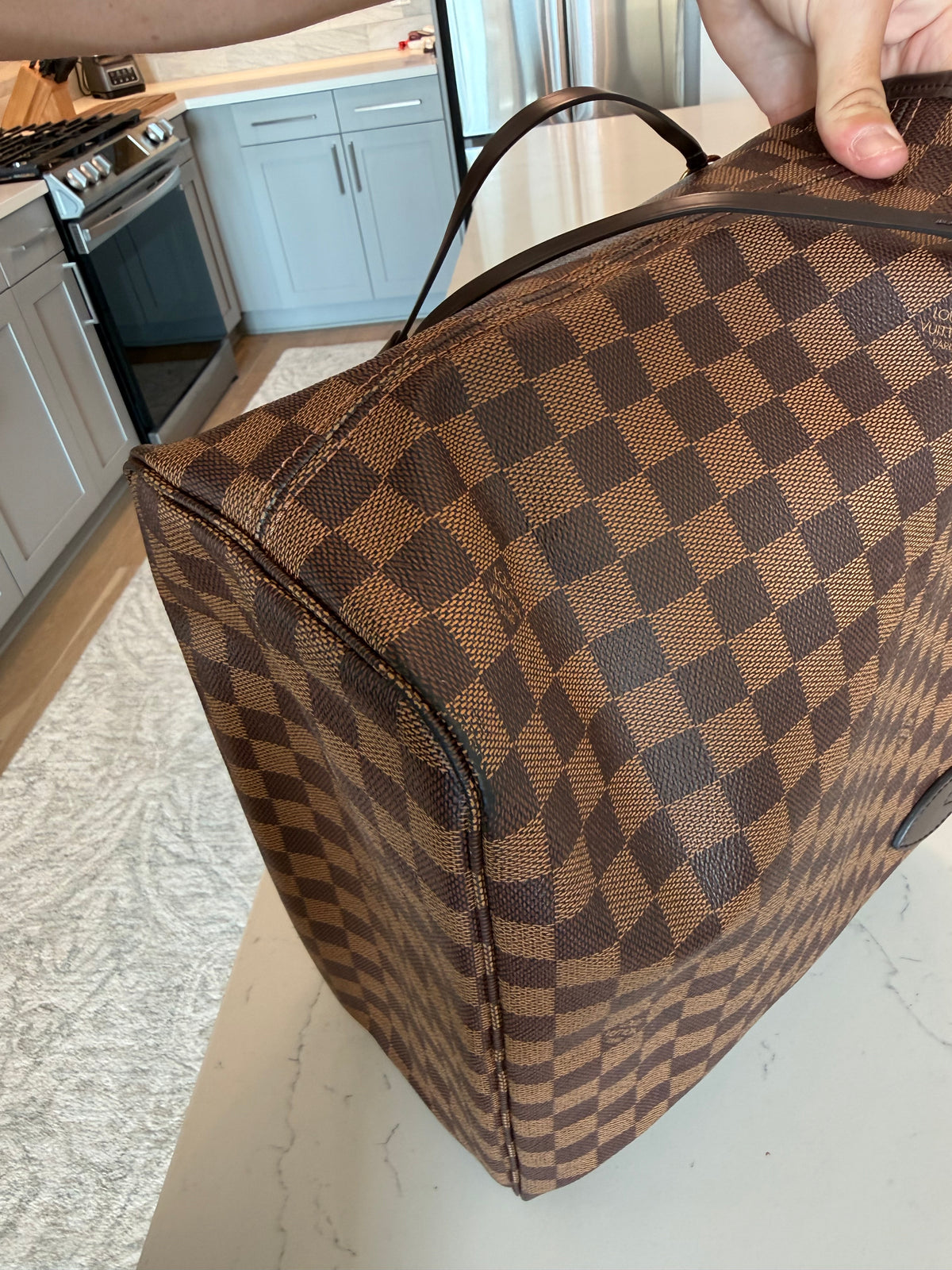 Louis Vuitton Neverfull MM Damier Ebene with Pouch