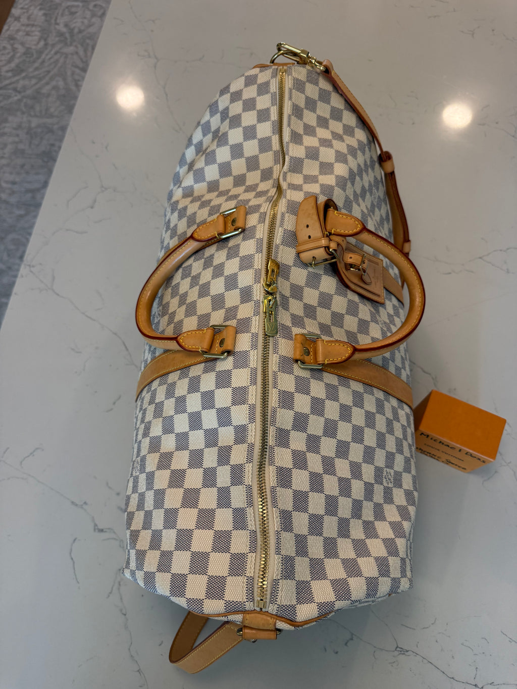 Louis Vuitton Keepall 55 Bandouliere Damier Azur