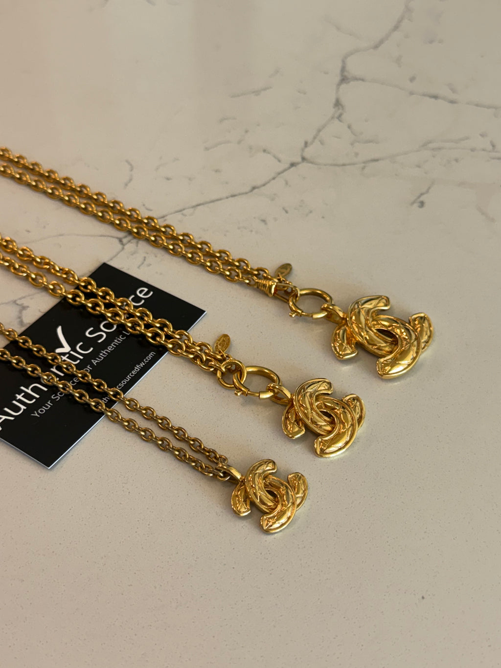 CHANEL Coco Mark Necklace Large