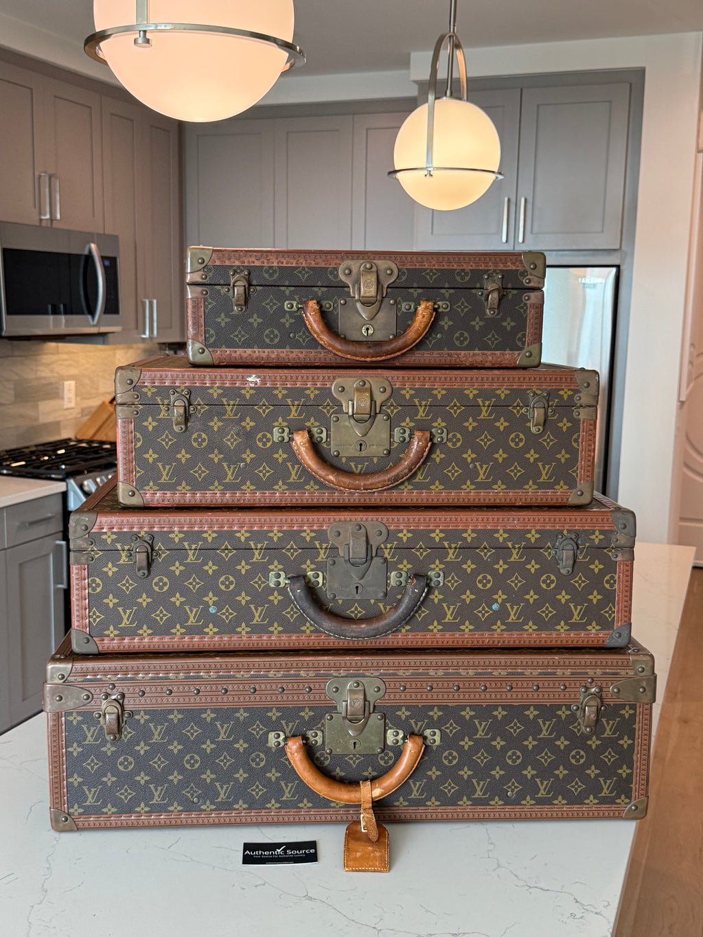 Louis Vuitton Stack of 4 Trunks