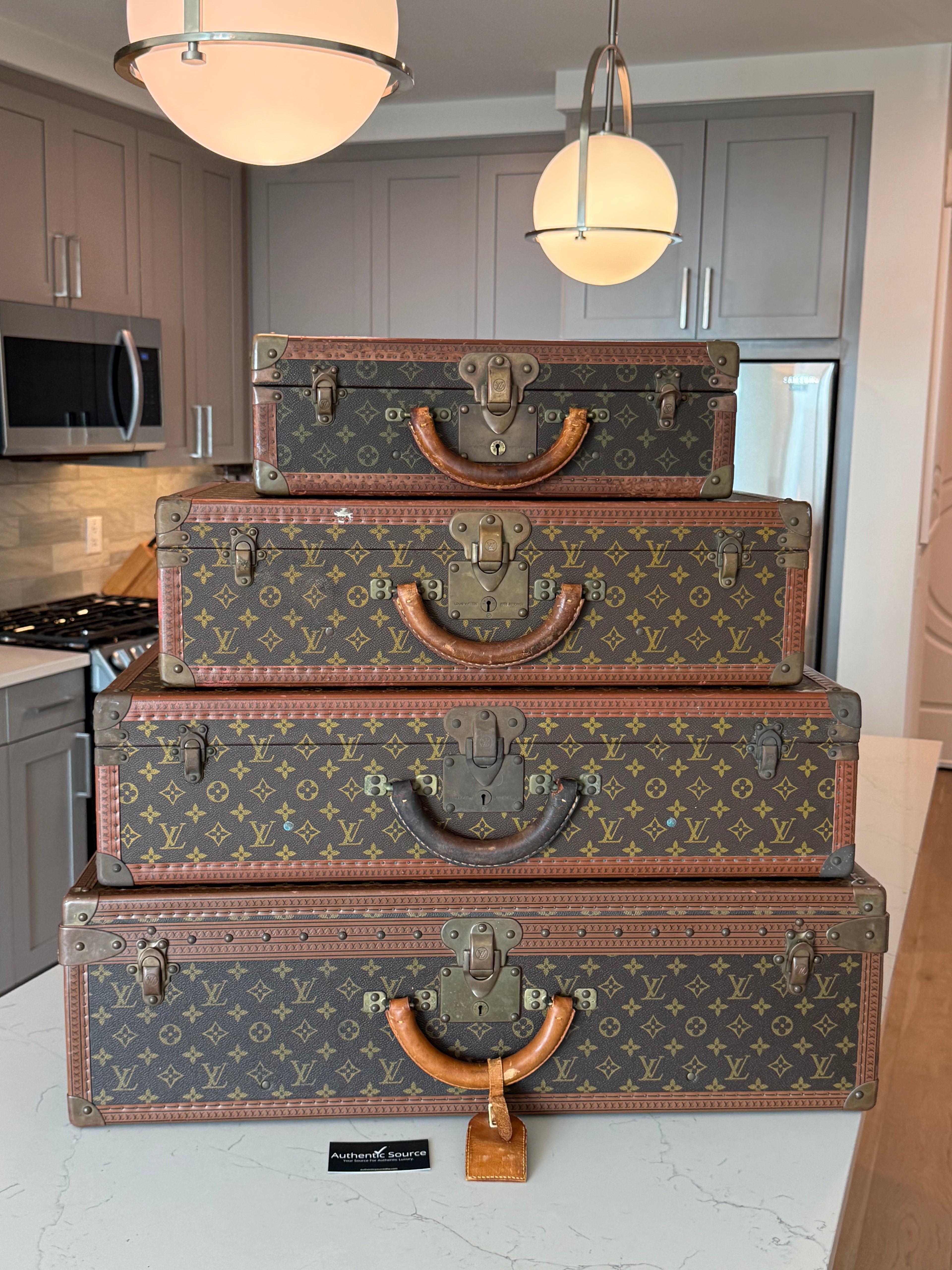 Louis Vuitton Stack of 4 Trunks