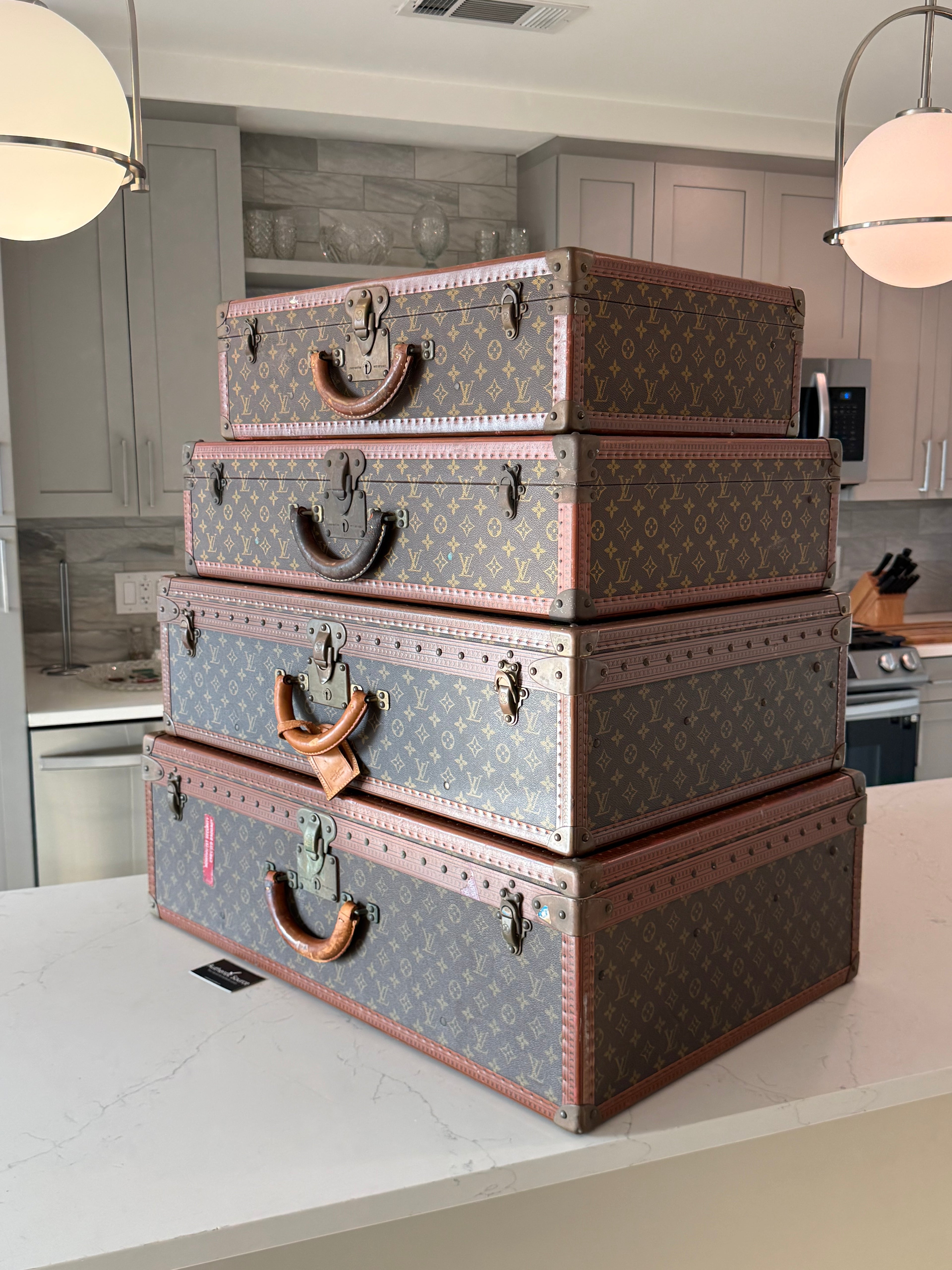 Louis Vuitton Stack of 4 Trunks