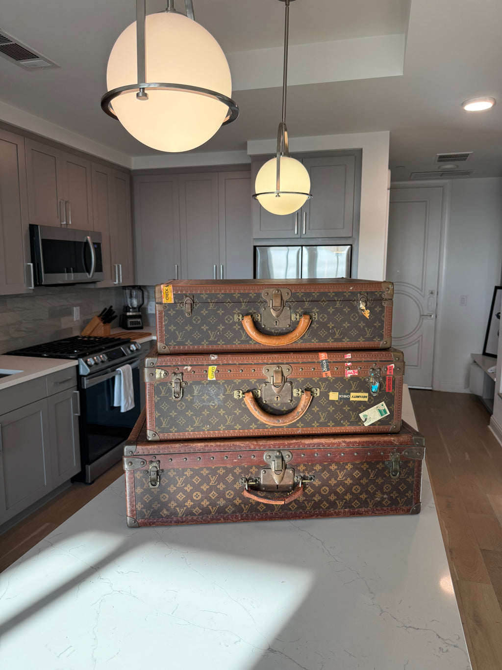 Stack of 3 - Vintage Louis Vuitton Trunks