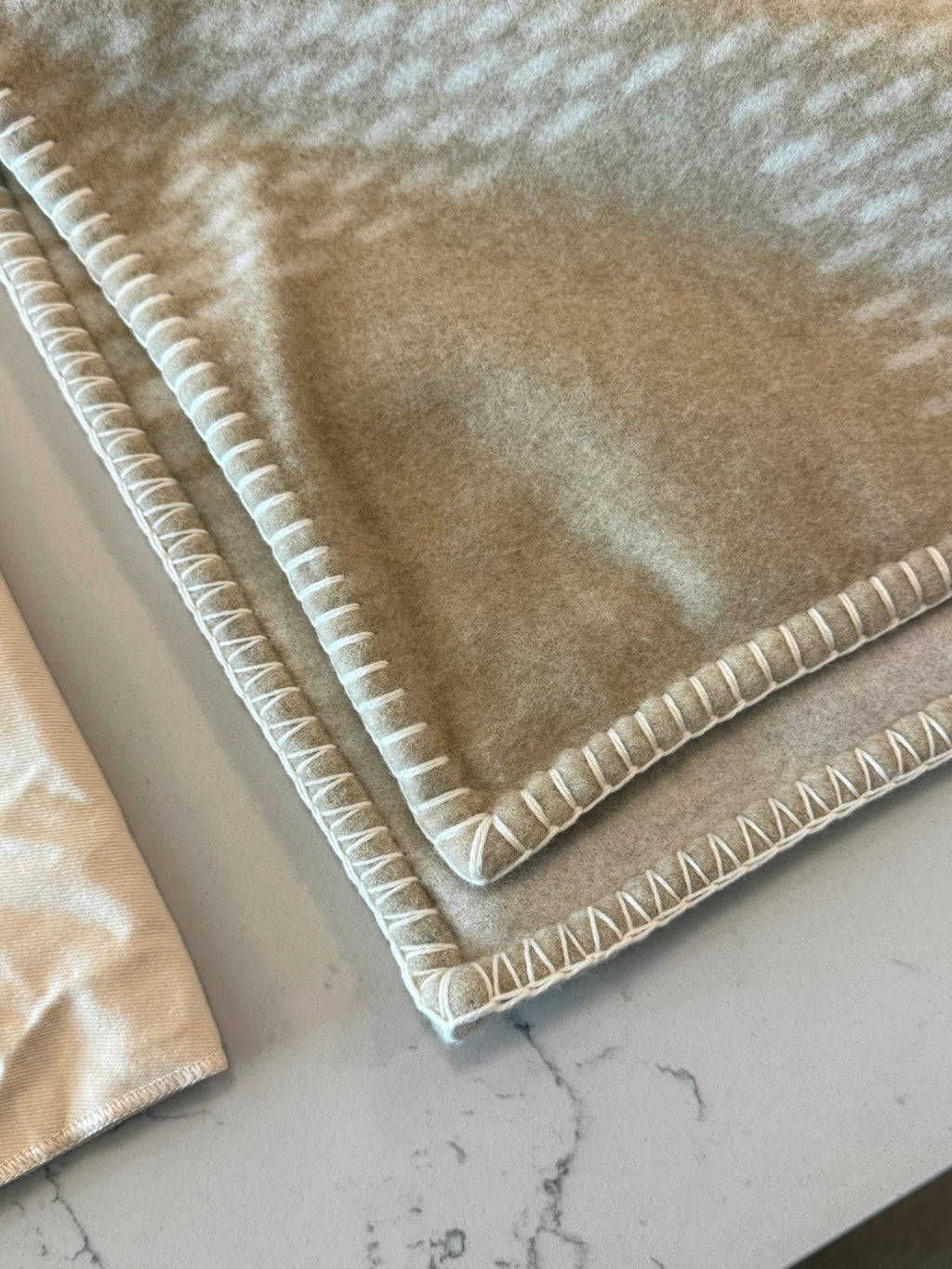 Louis Vuitton Beige Damier Lambswool Blanket