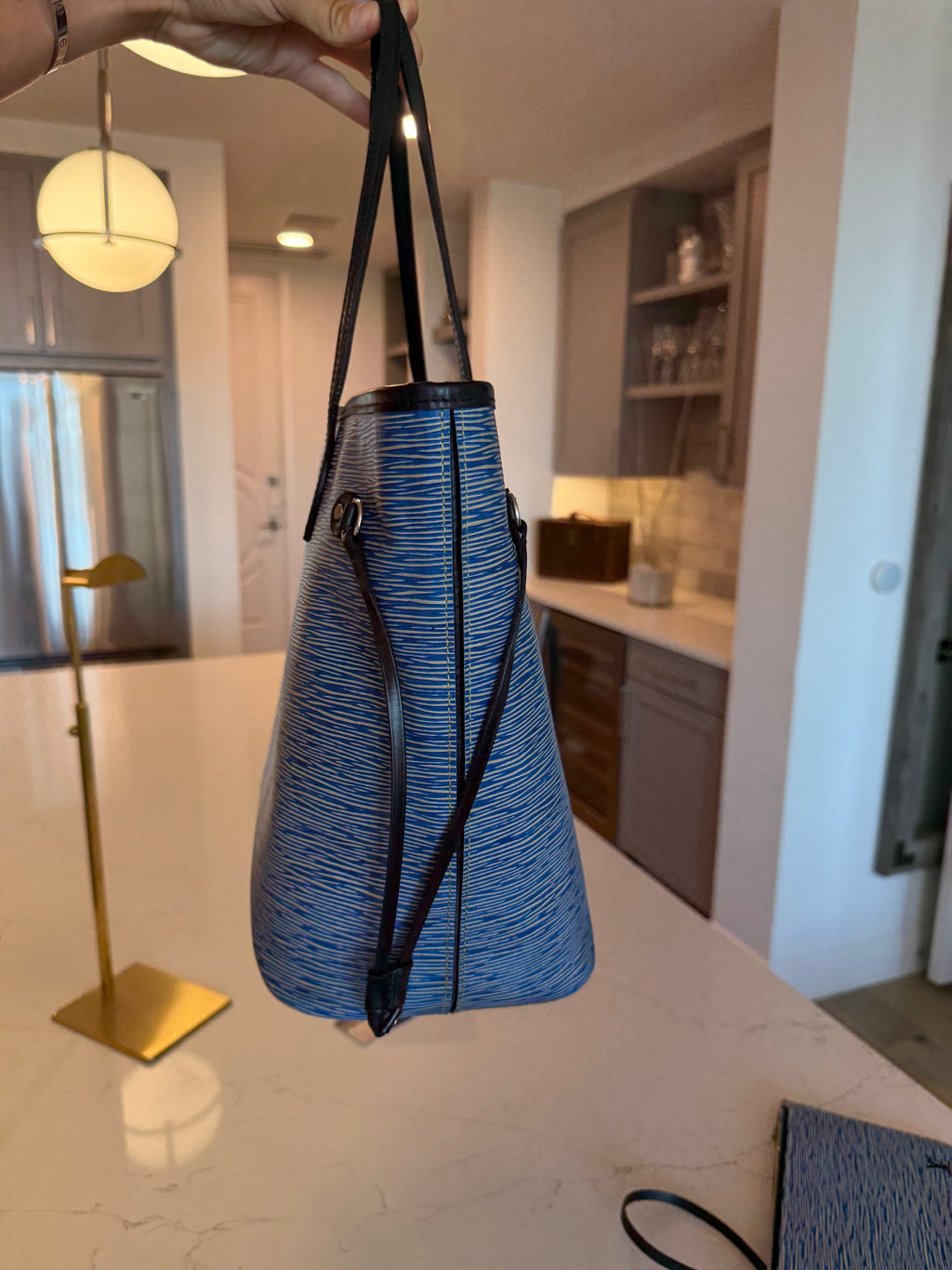 Louis Vuitton Neverfull MM with Pouch Epi Denim