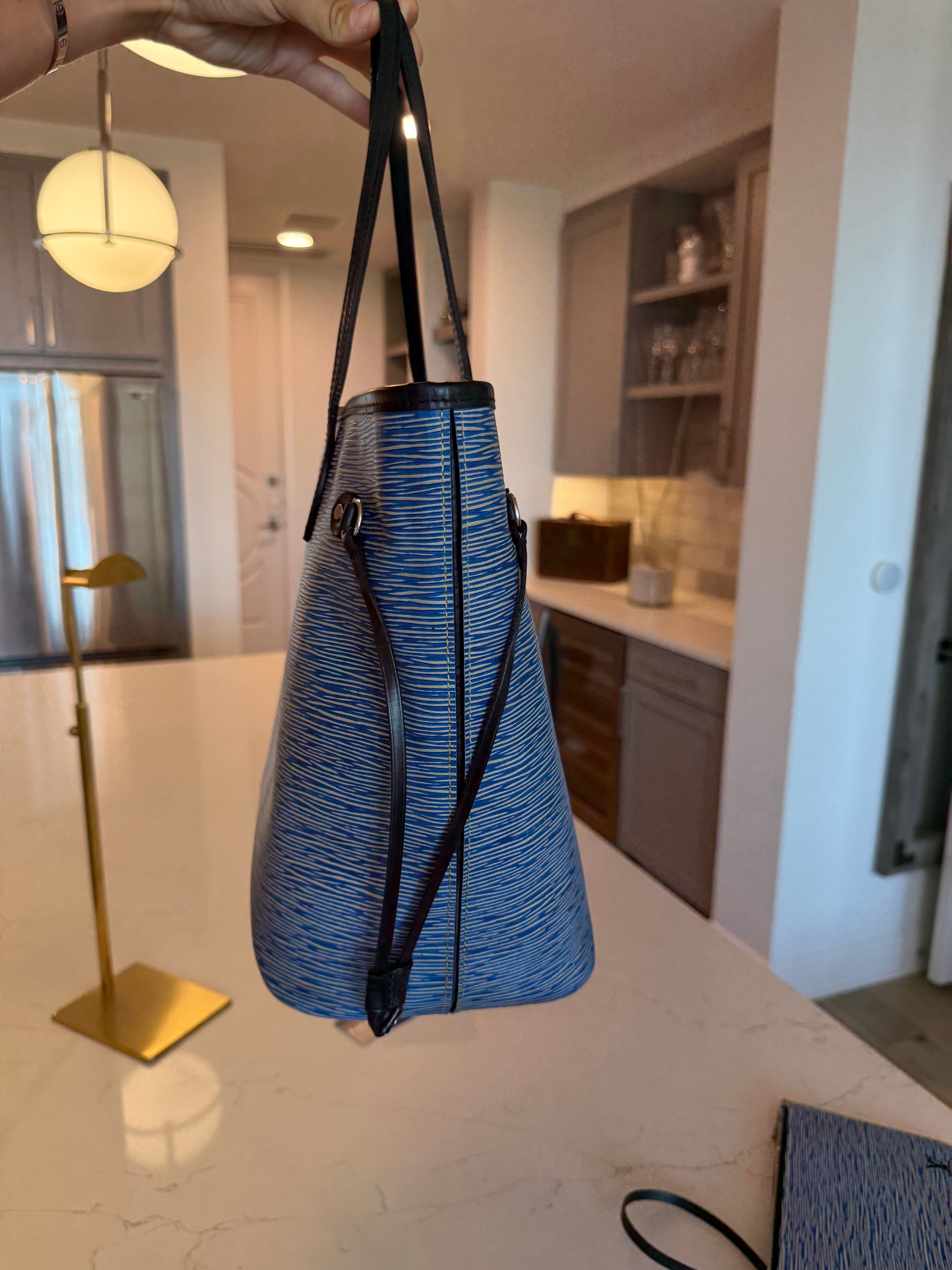 Louis Vuitton Neverfull MM with Pouch Epi Denim