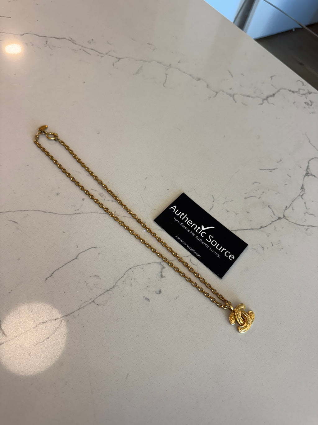 CHANEL Coco Mark Necklace Small