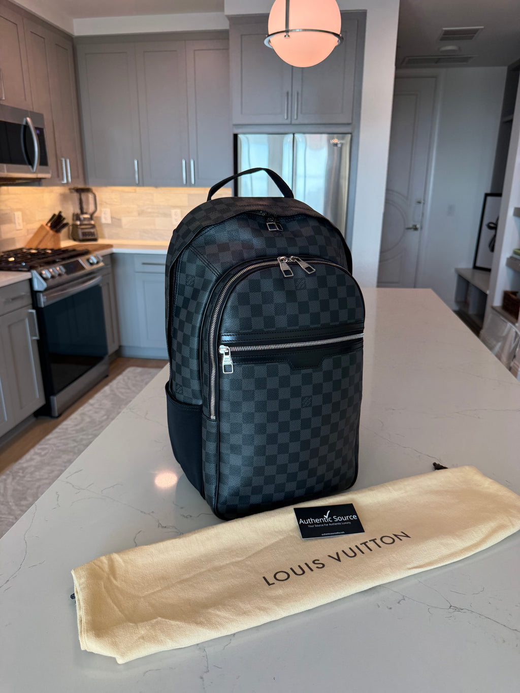 Louis Vuitton Michael Backpack Damier Graphite