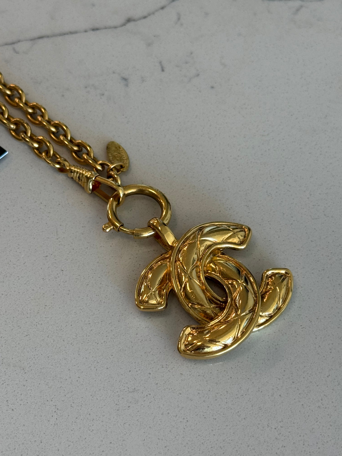 CHANEL Coco Mark Necklace Large