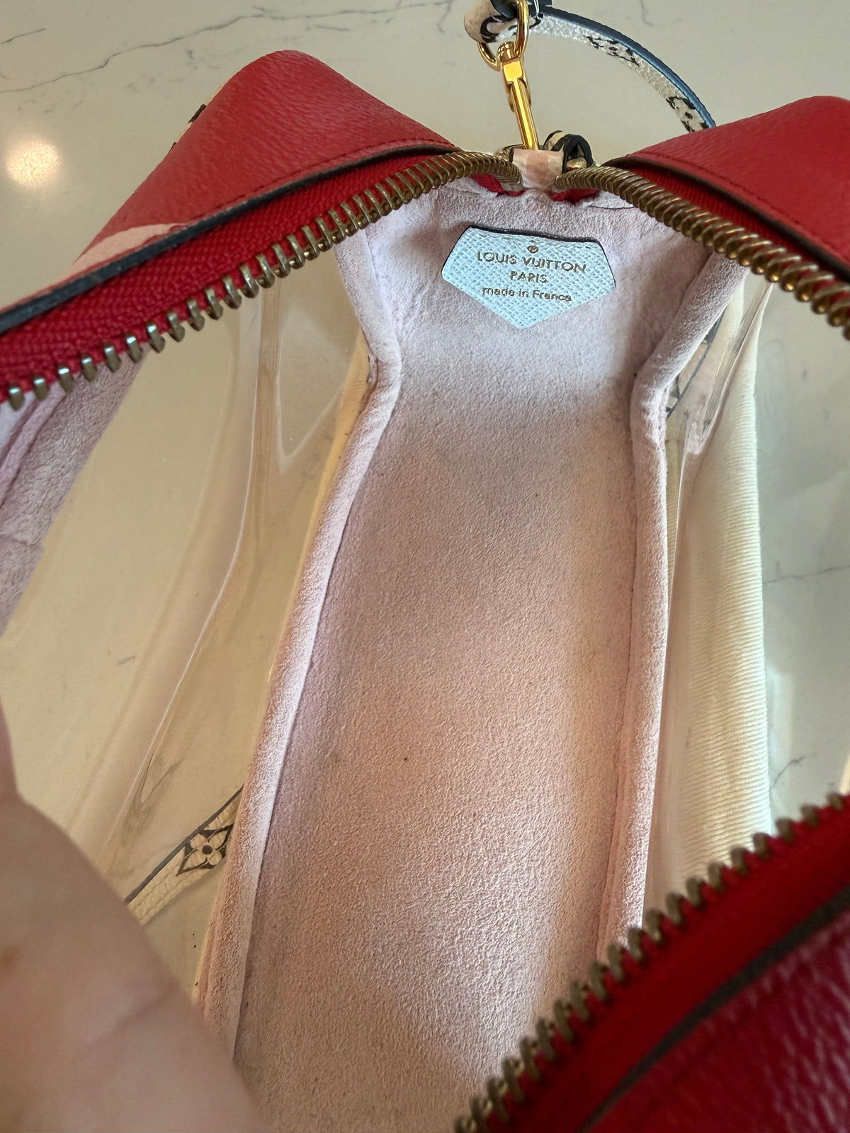 Louis Vuitton Beach Pouch Red Giant Monogram Rare