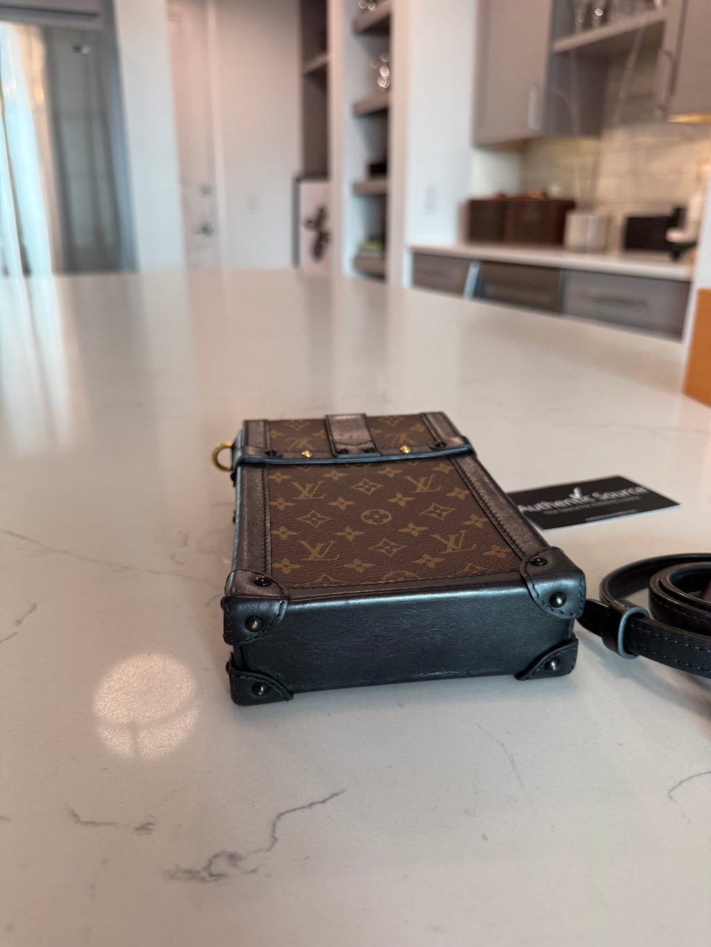 Louis Vuitton Monogram Trunk Pouchette Verticale