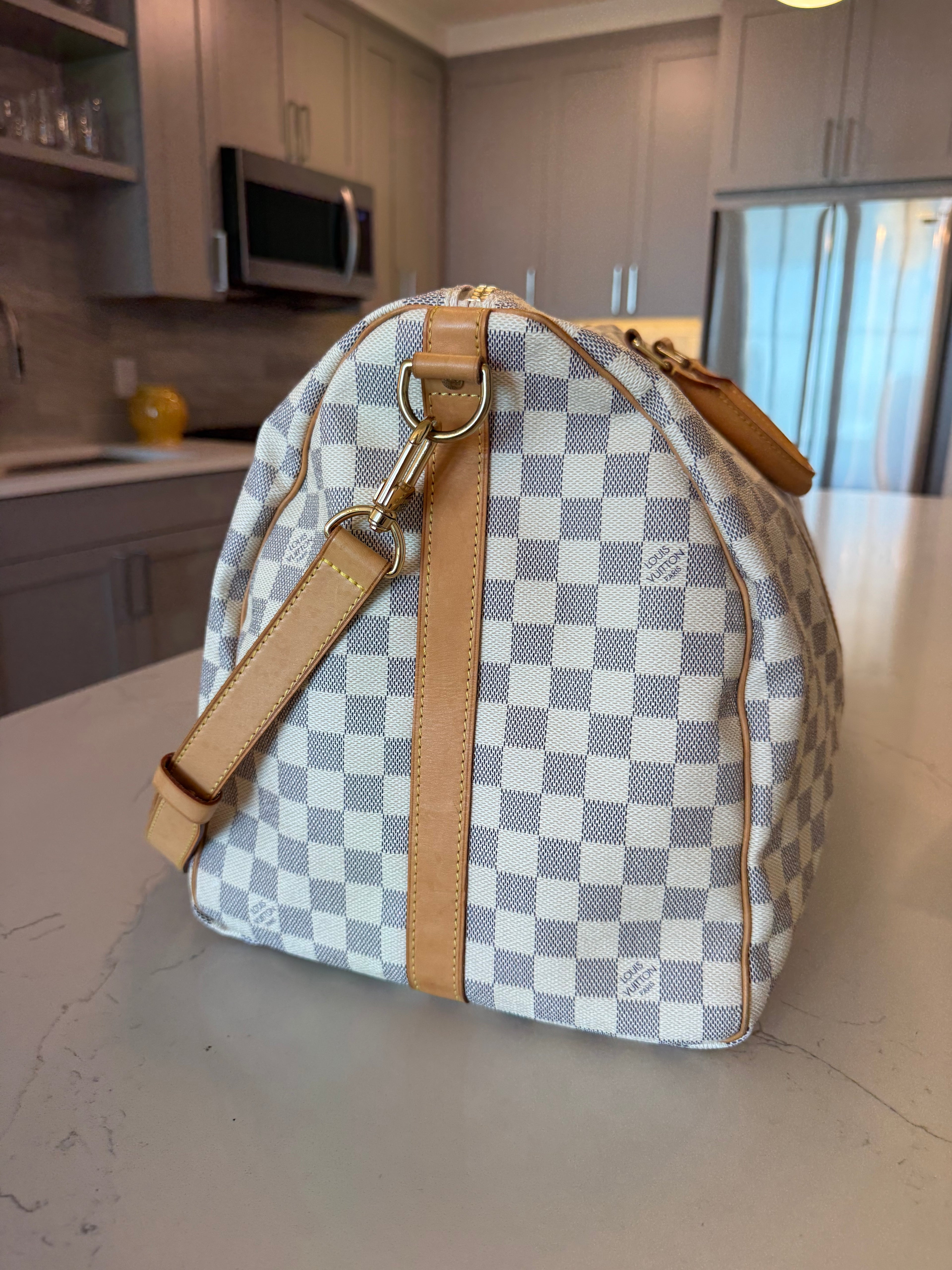 Louis Vuitton Keepall 55 Bandouliere Damier Azur