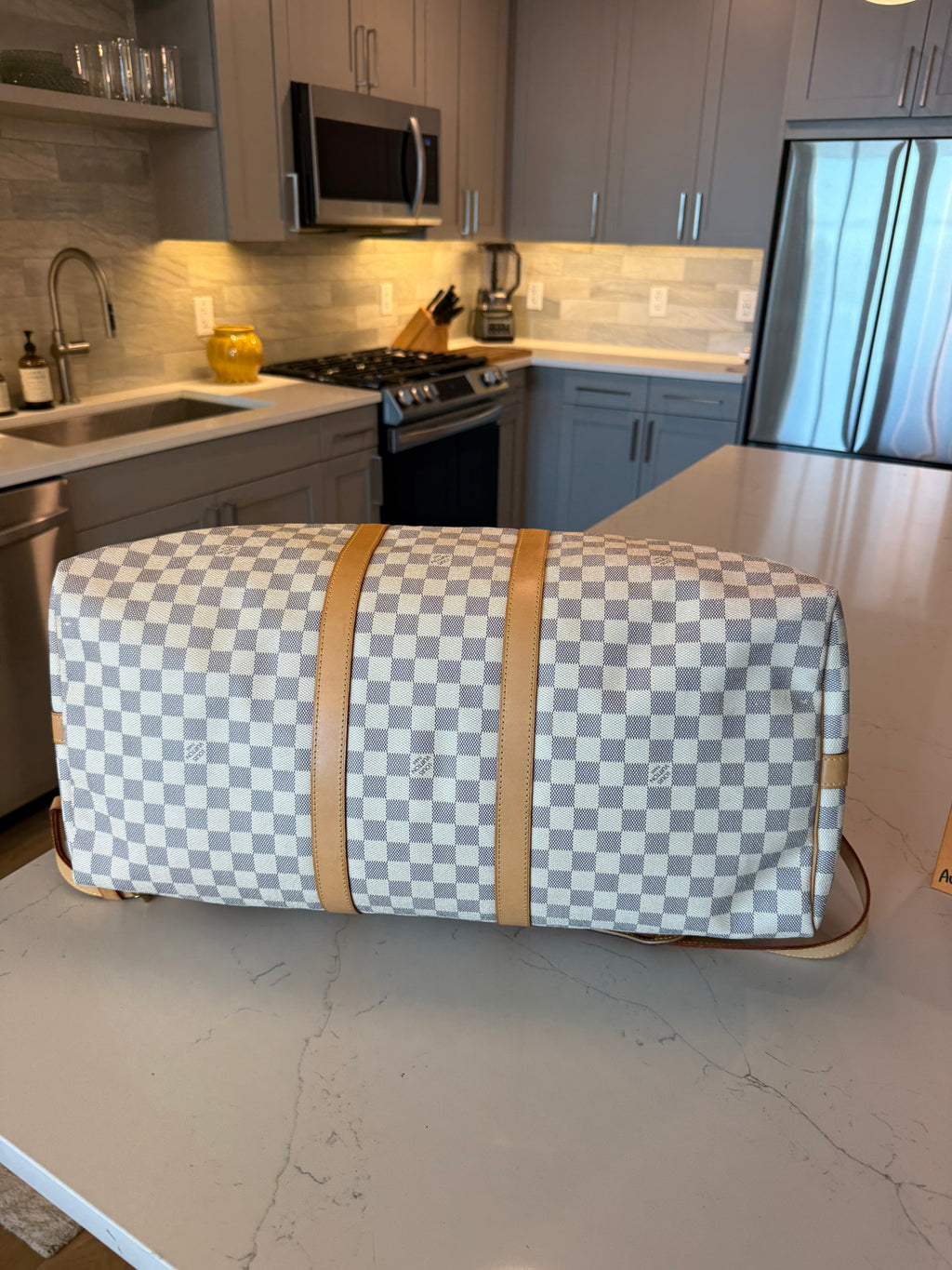 Louis Vuitton Keepall 55 Bandouliere Damier Azur