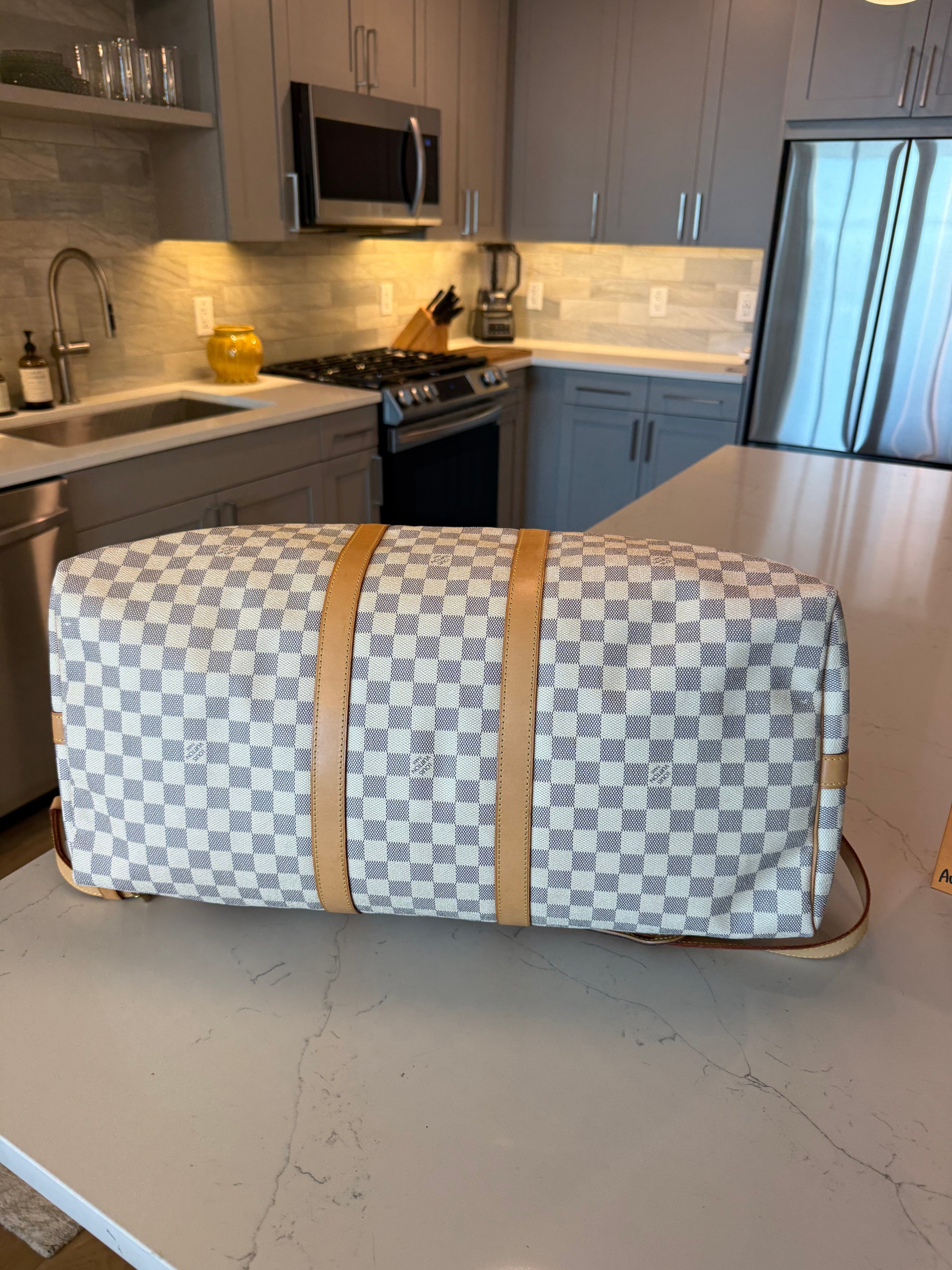 Louis Vuitton Keepall 55 Bandouliere Damier Azur