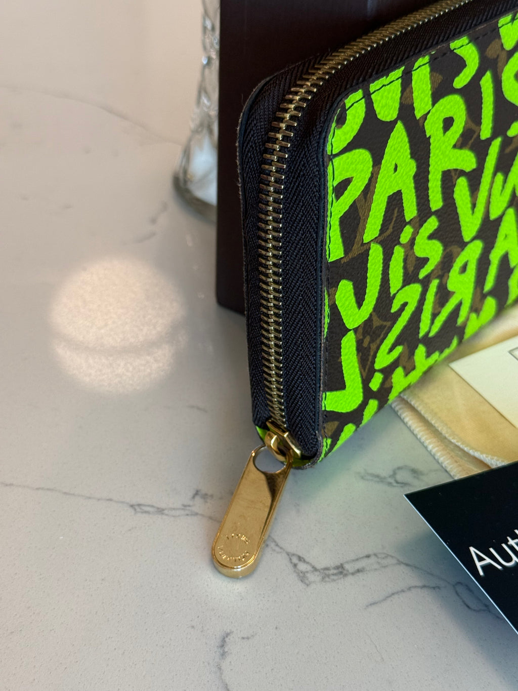 Louis Vuitton Green Graffiti Zippy Wallet, Stephen Sprouse