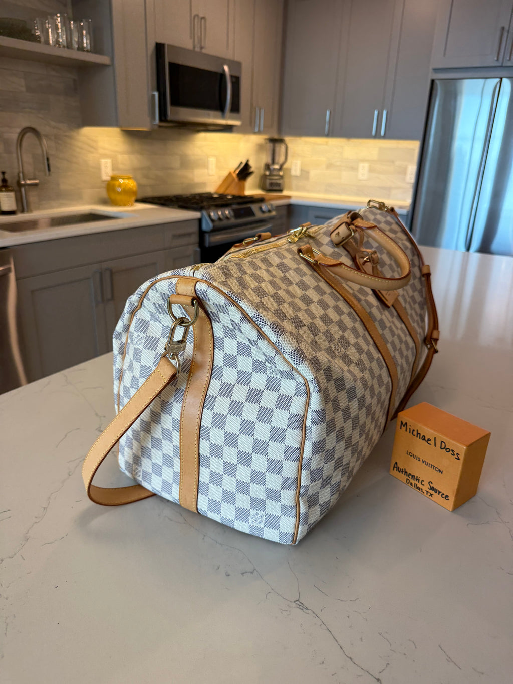 Louis Vuitton Keepall 55 Bandouliere Damier Azur