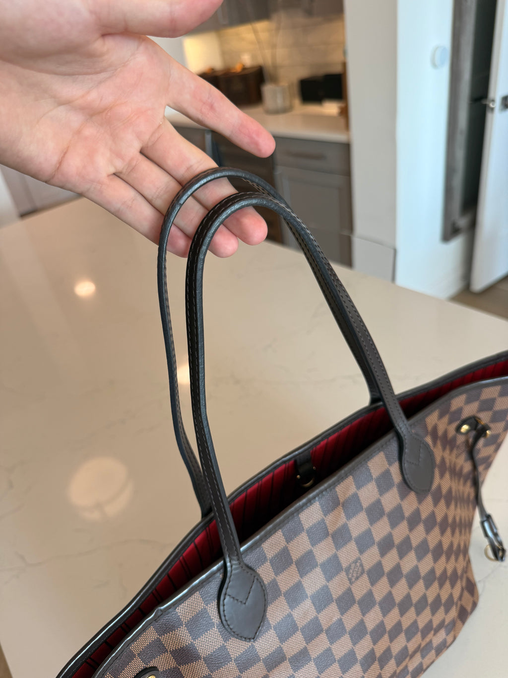 Louis Vuitton Neverfull MM Damier Ebene with Pouch