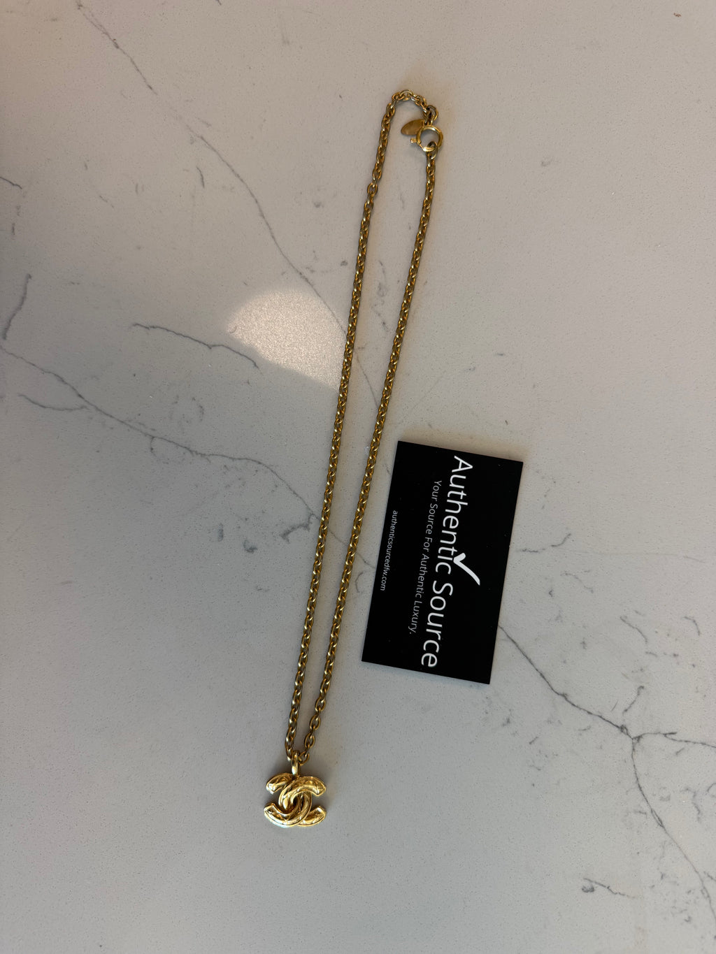 CHANEL Coco Mark Necklace Small