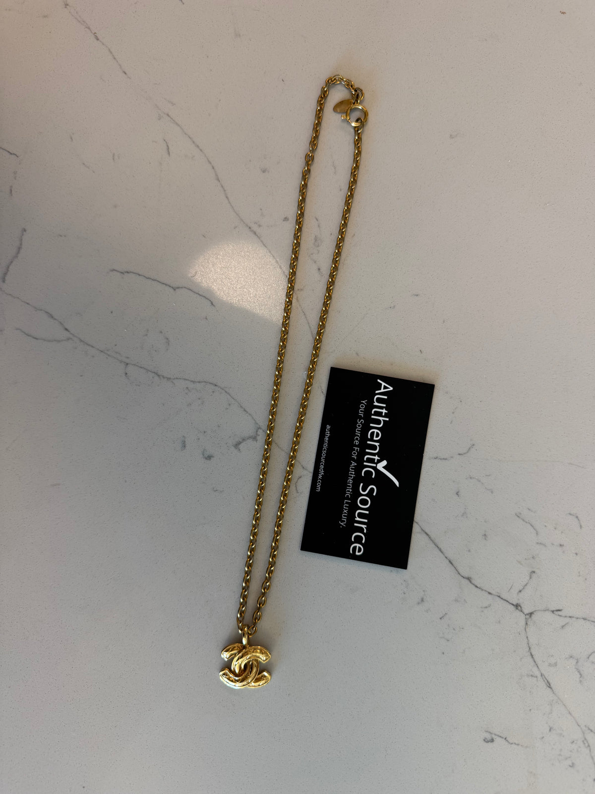 CHANEL Coco Mark Necklace Small