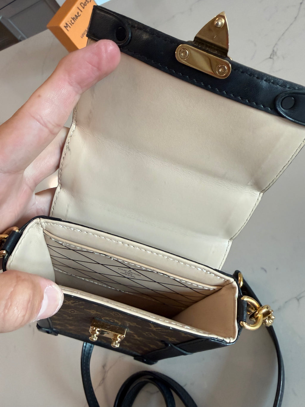 Louis Vuitton Monogram Trunk Pouchette Verticale