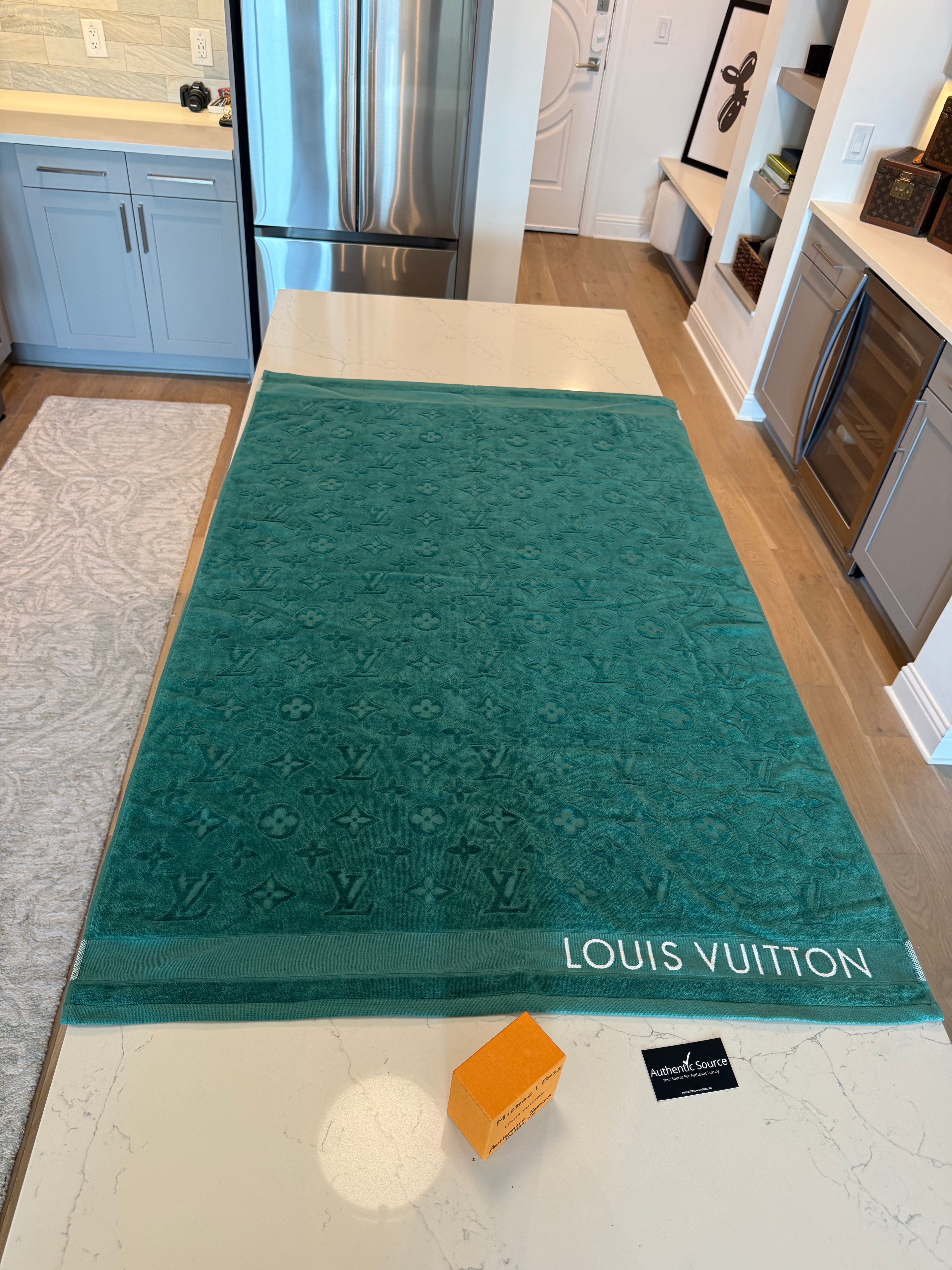 Louis Vuitton Green Monogram Beach Towel