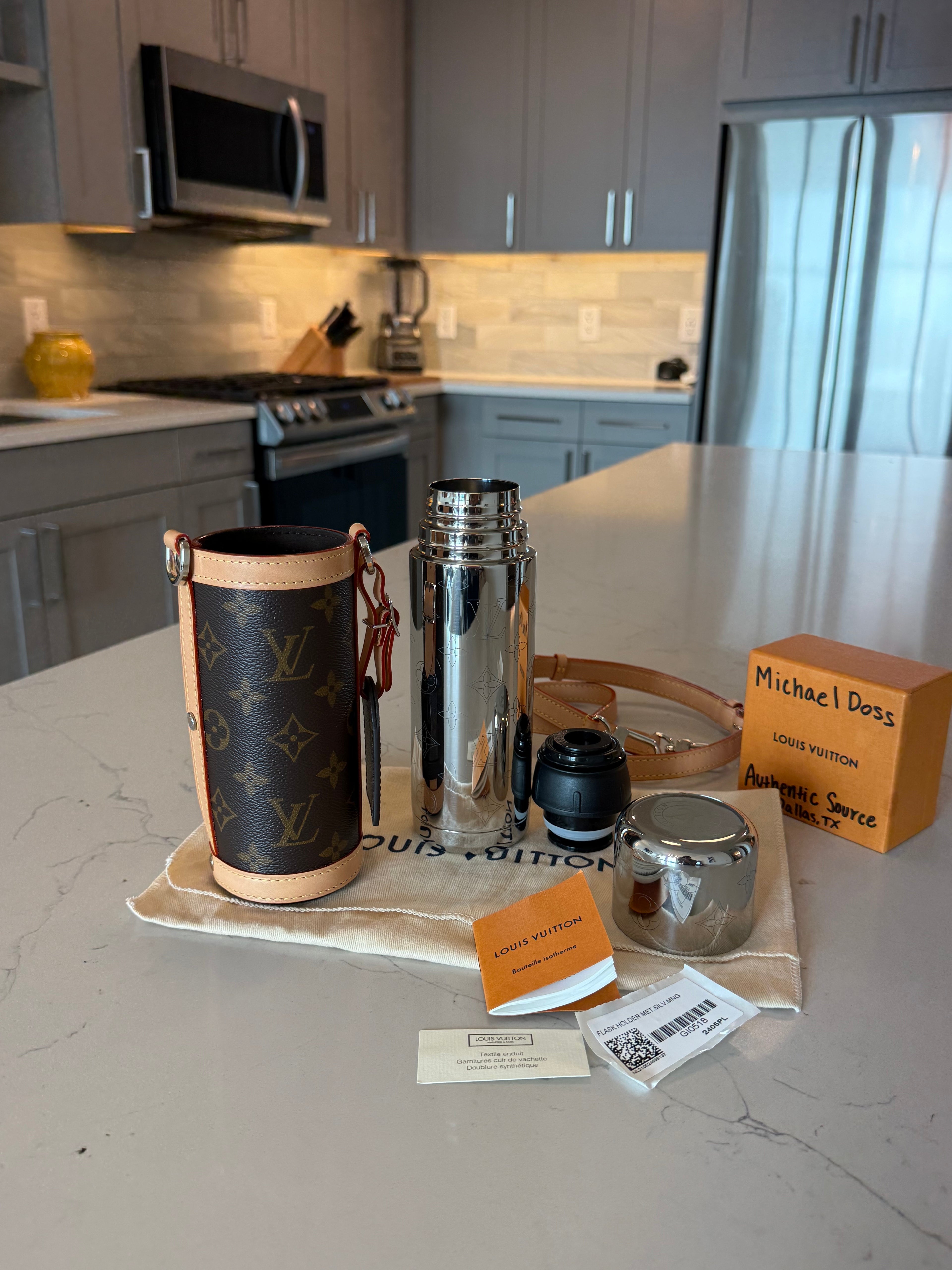 Louis Vuitton Monogram Bottle & Holder