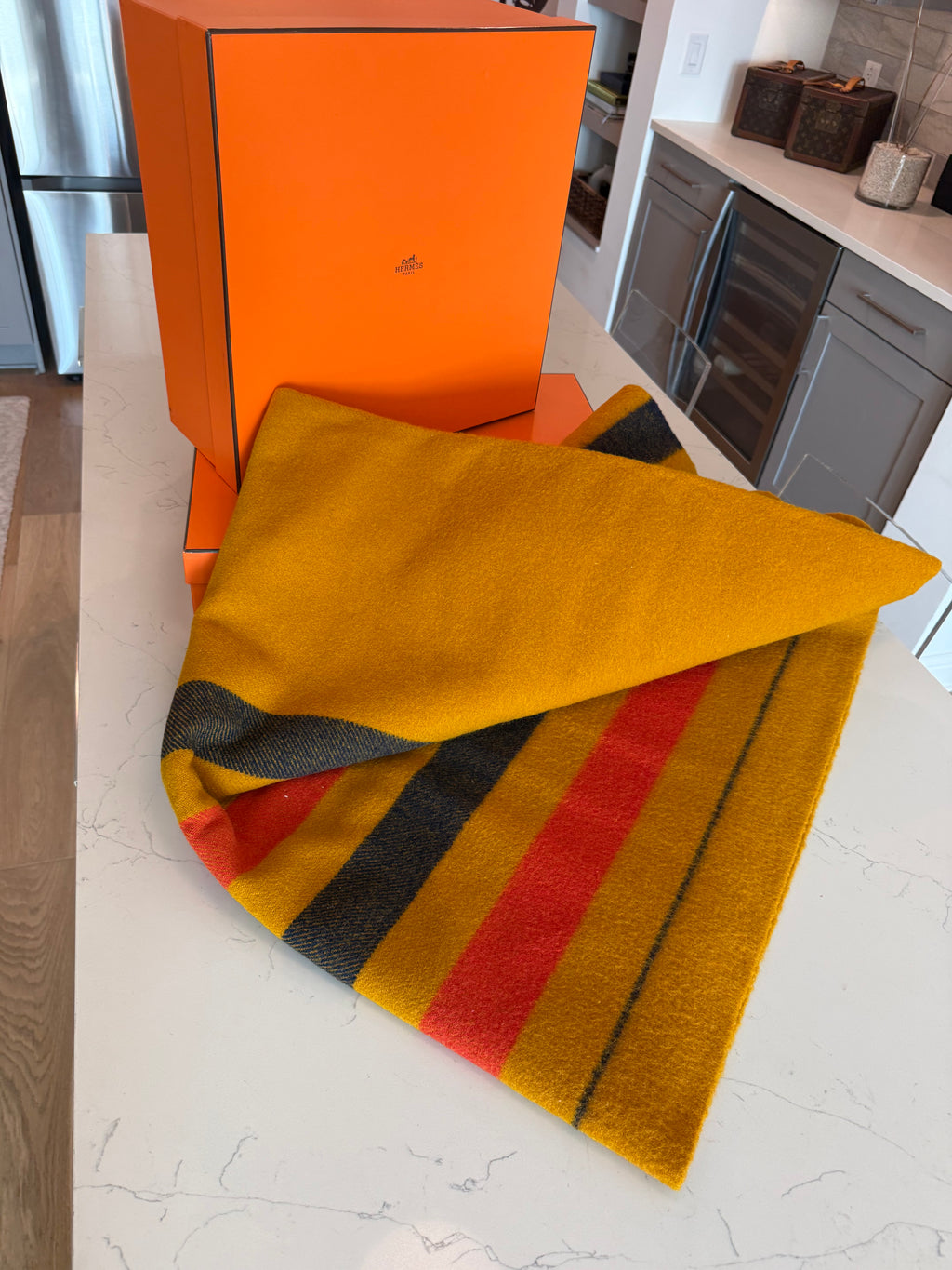 Hermes Rocabar Wool Blanket