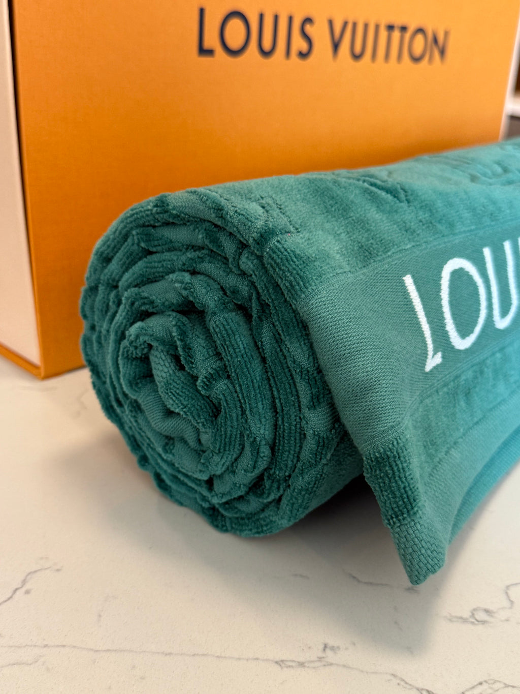 Louis Vuitton Green Monogram Beach Towel