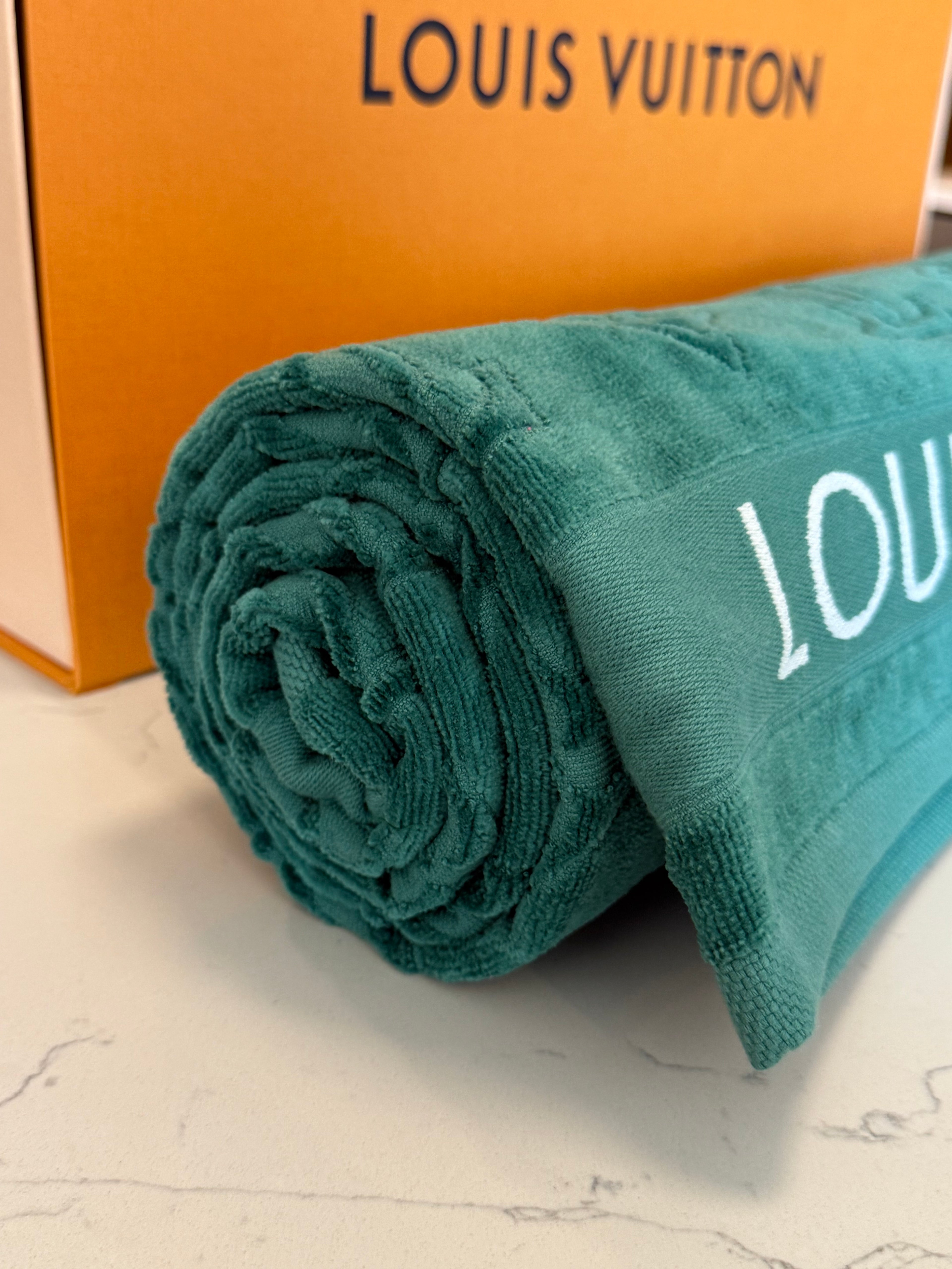 Louis Vuitton Green Monogram Beach Towel