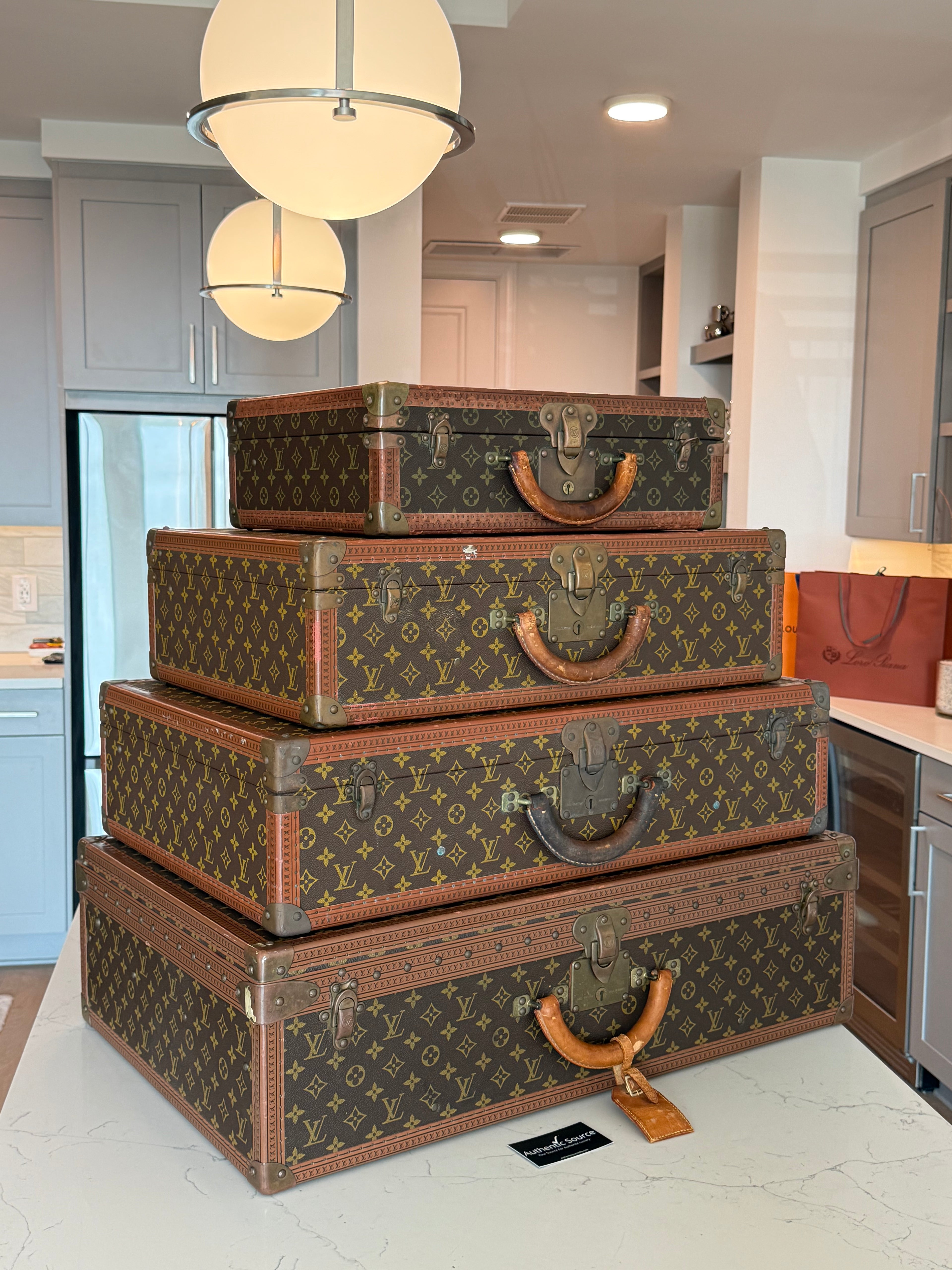 Louis Vuitton Stack of 4 Trunks
