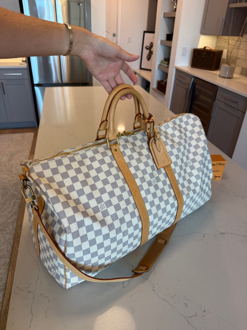 Louis Vuitton Keepall 55 Bandouliere Damier Azur