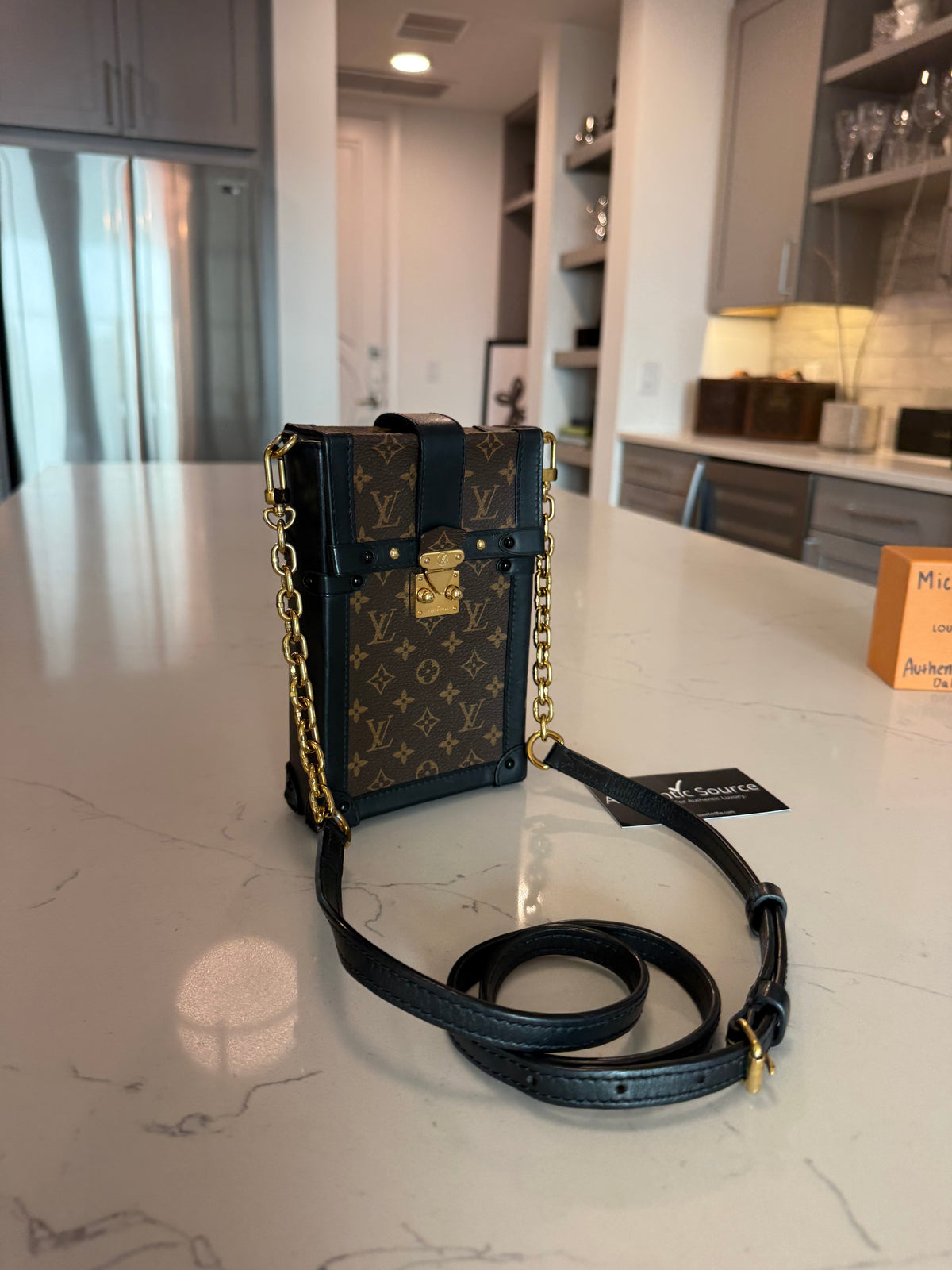 Louis Vuitton Monogram Trunk Pouchette Verticale