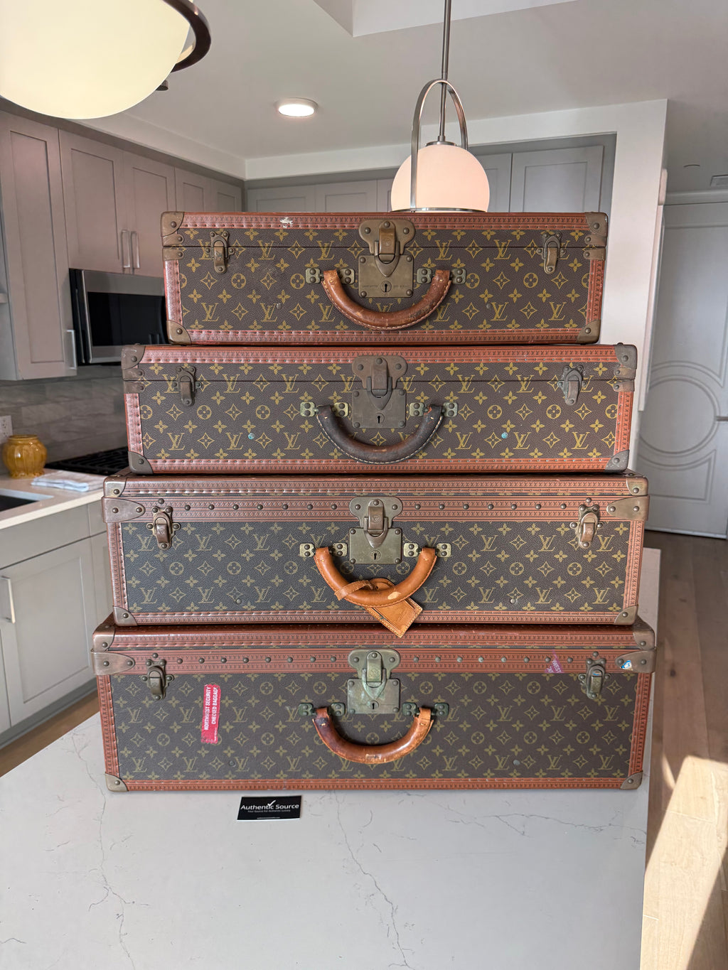 Louis Vuitton Stack of 4 Trunks