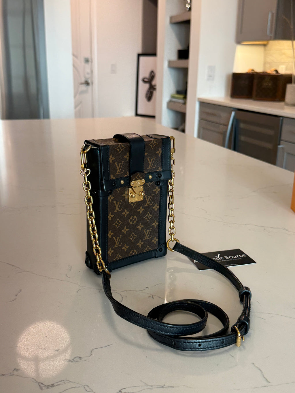 Louis Vuitton Monogram Trunk Pouchette Verticale