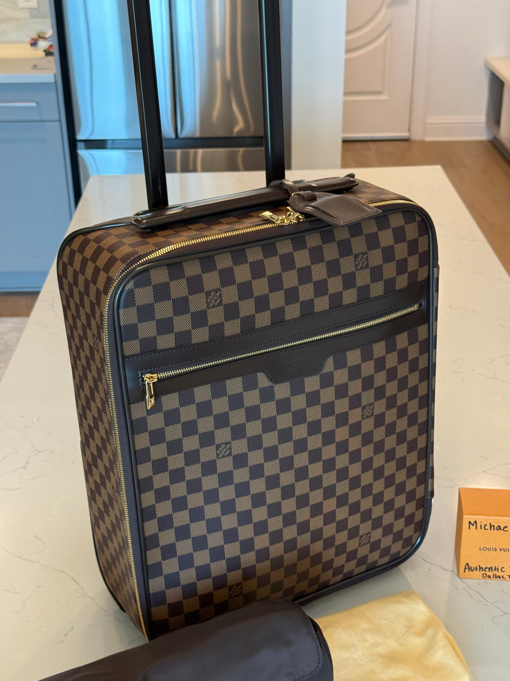 Louis Vuitton Pegase 45 Rolling Luggage DE Newer Model with Protective Cover