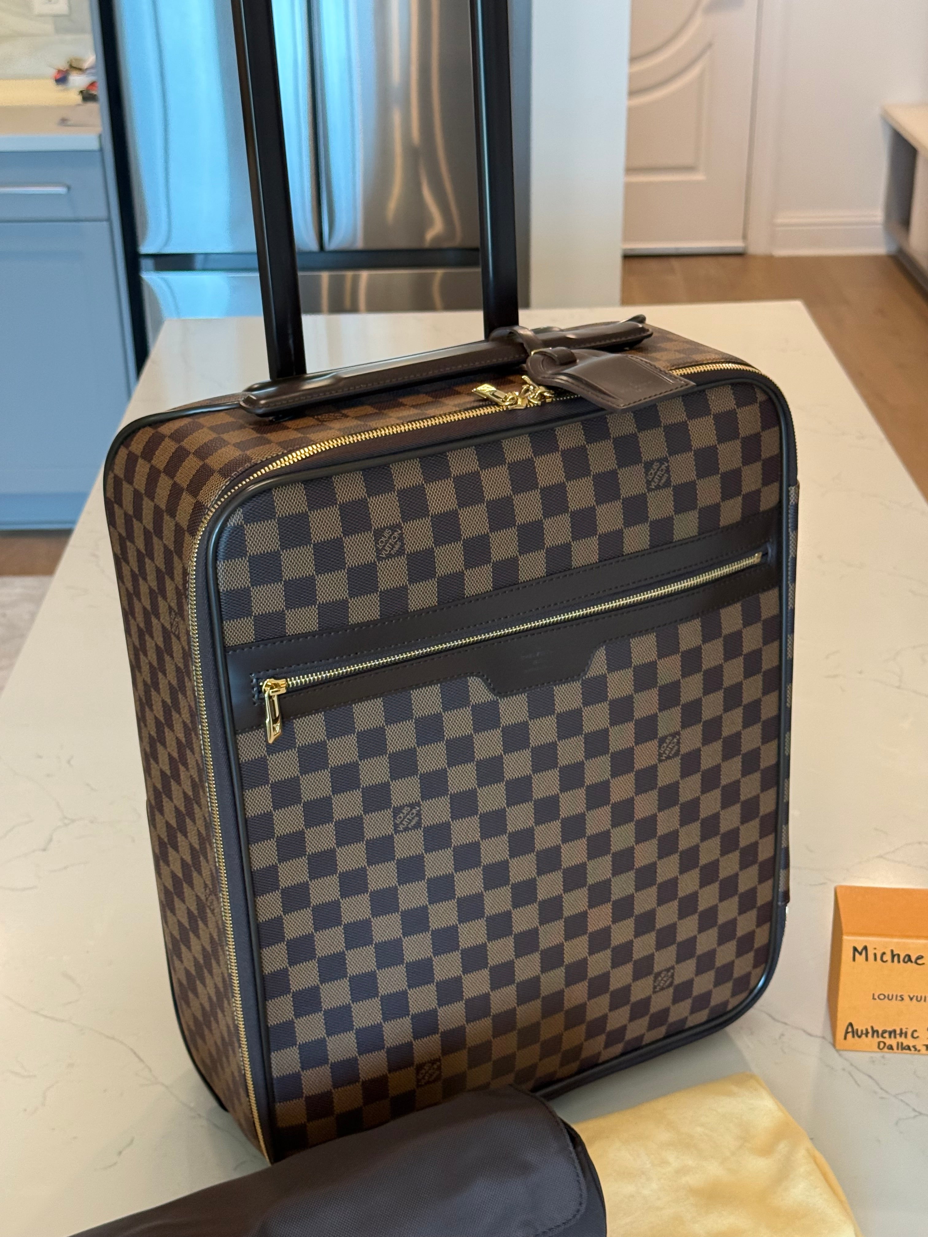 Louis Vuitton Pegase 45 Rolling Luggage DE Newer Model with Protective Cover