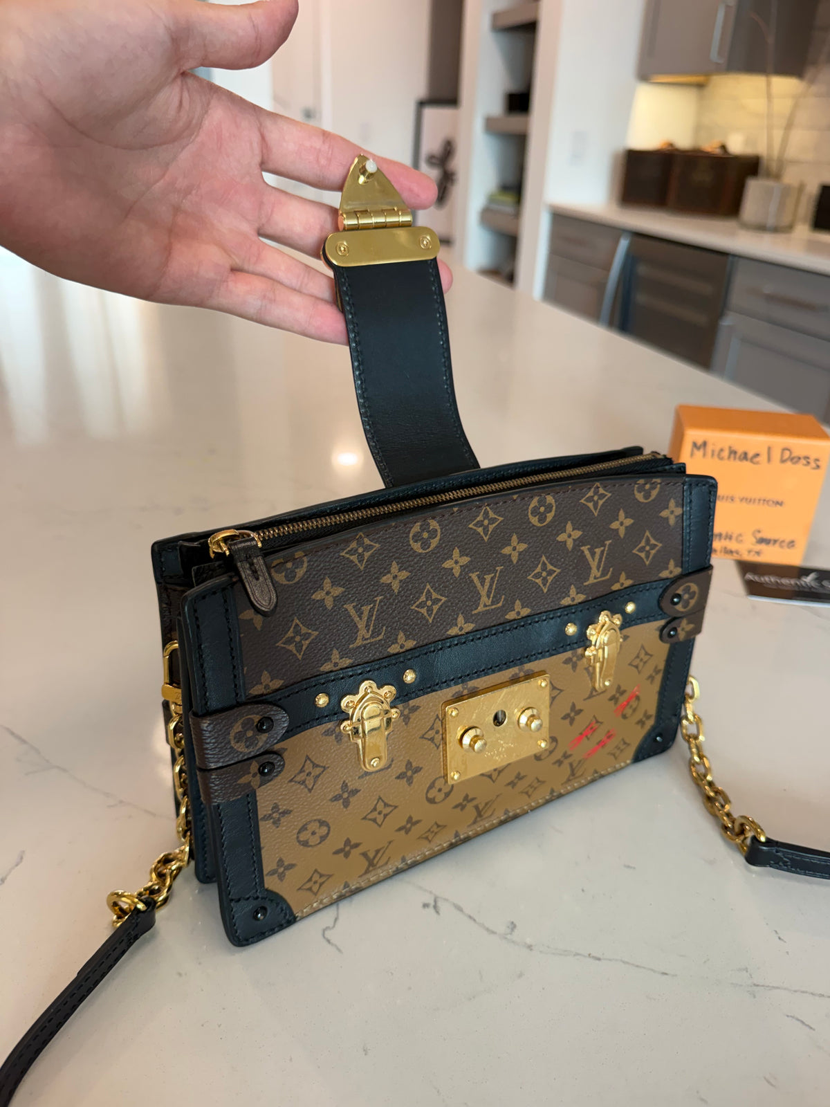 Louis Vuitton Reverse Monogram Trunk Clutch