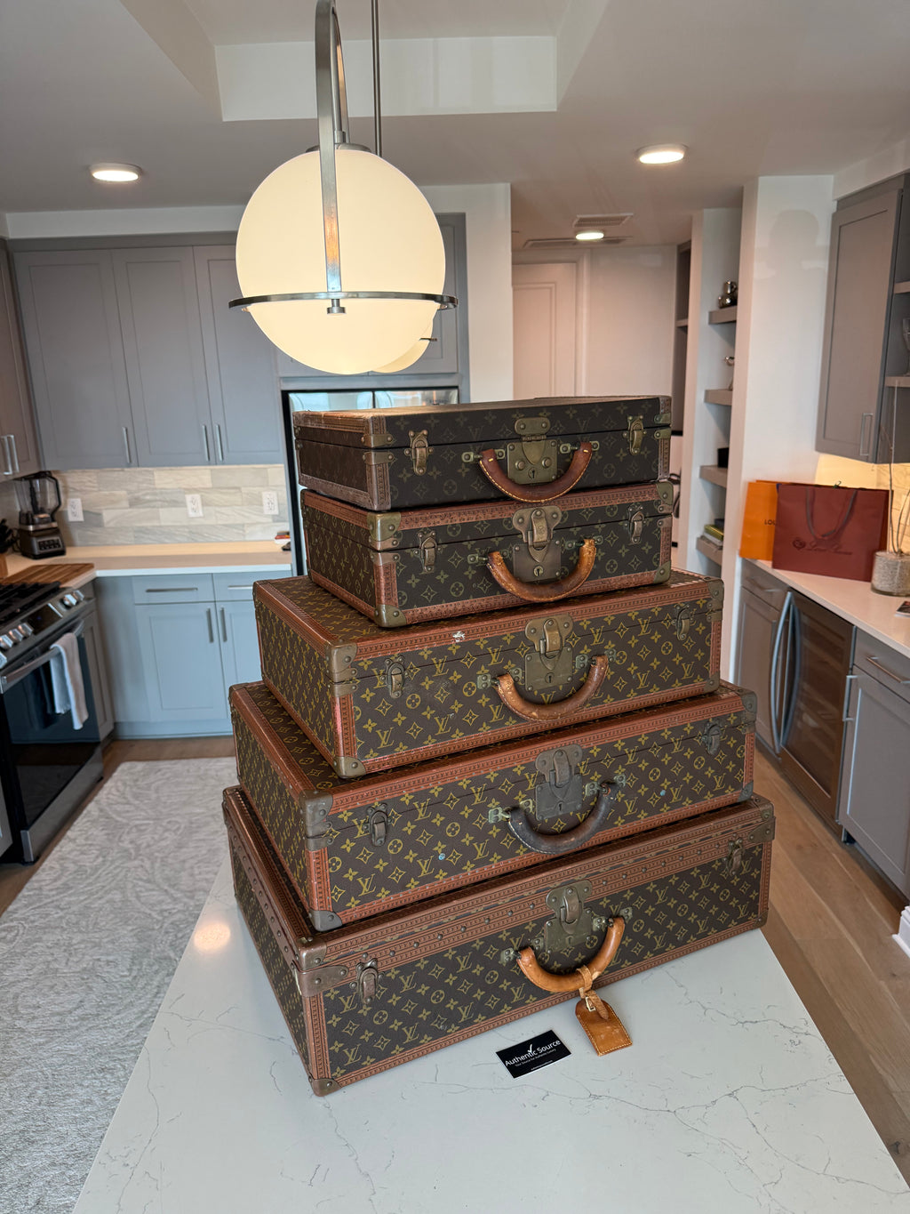 Louis Vuitton Stack of 5 Trunks