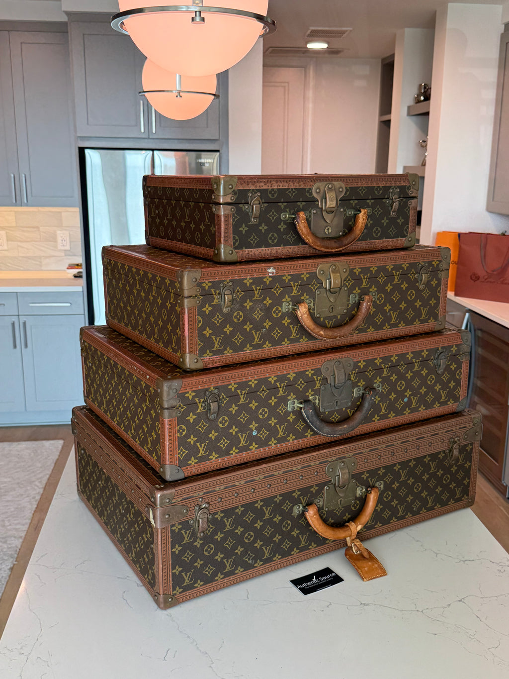 Louis Vuitton Stack of 4 Trunks