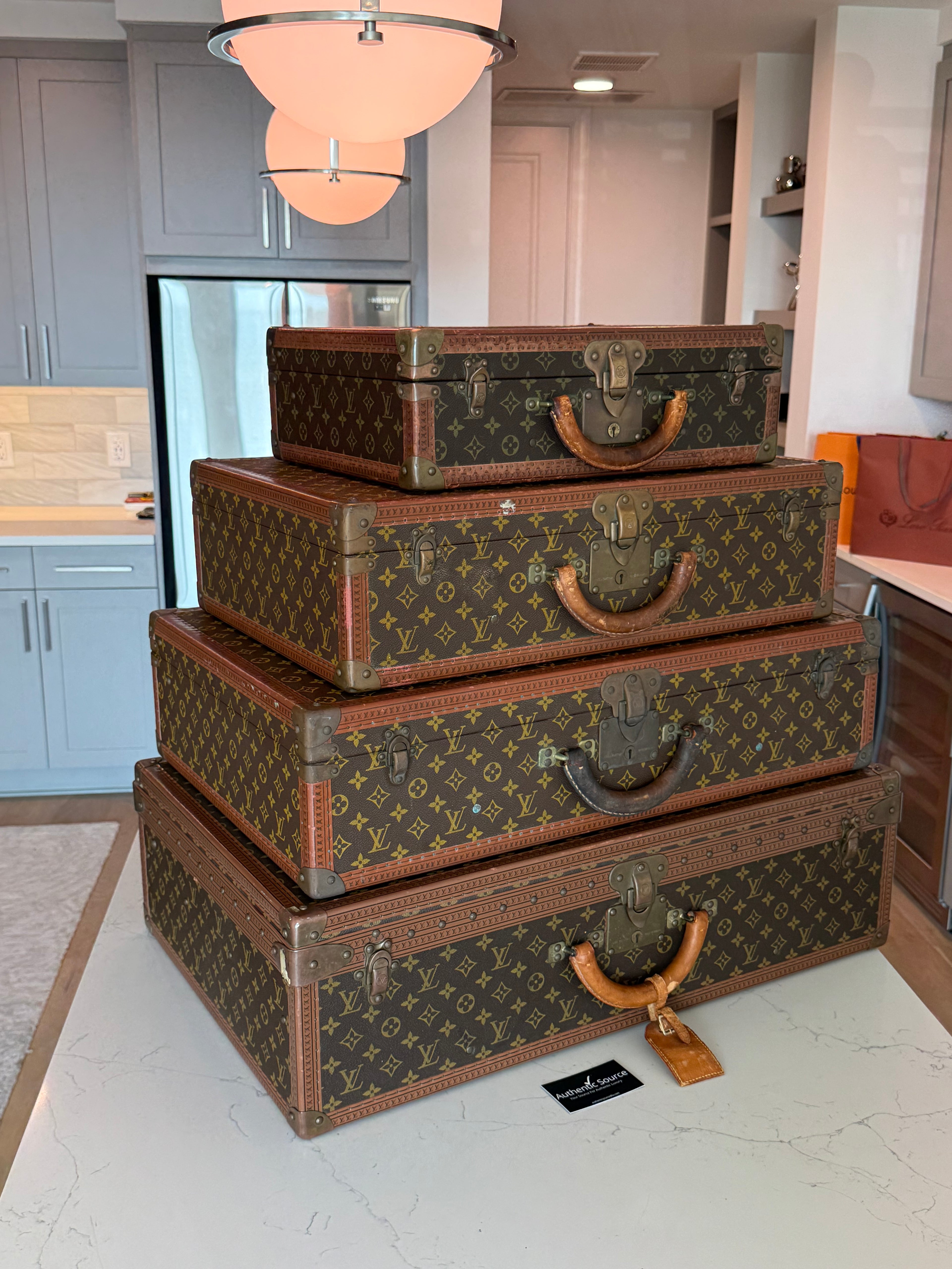 Louis Vuitton Stack of 4 Trunks