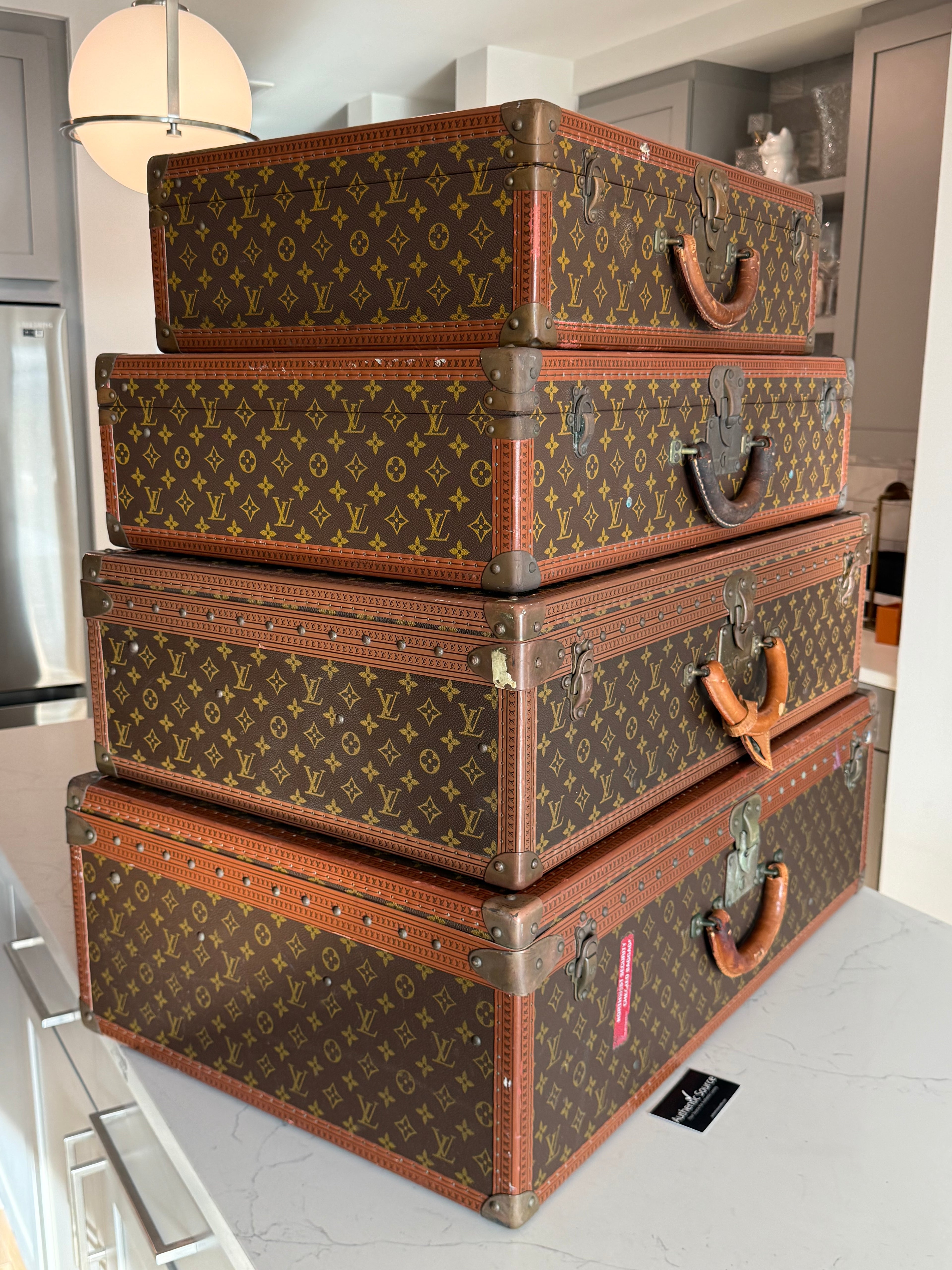 Louis Vuitton Stack of 4 Trunks