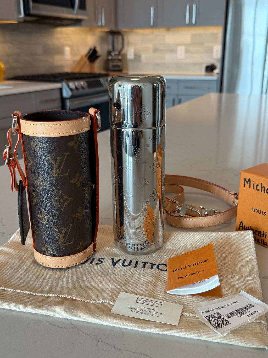 Louis Vuitton Monogram Bottle & Holder
