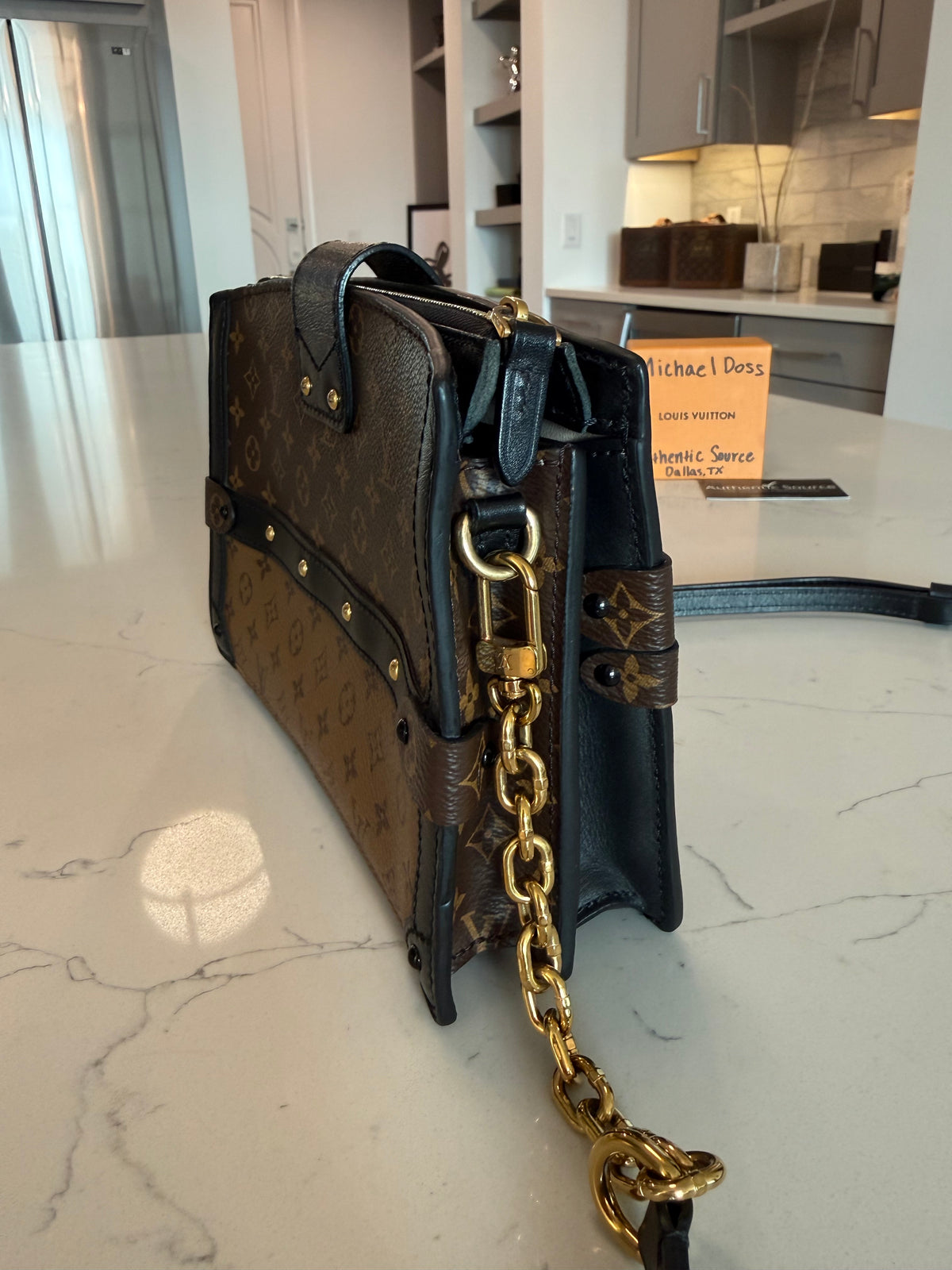 Louis Vuitton Reverse Monogram Trunk Clutch