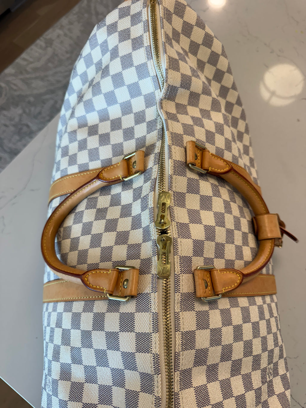 Louis Vuitton Keepall 55 Bandouliere Damier Azur