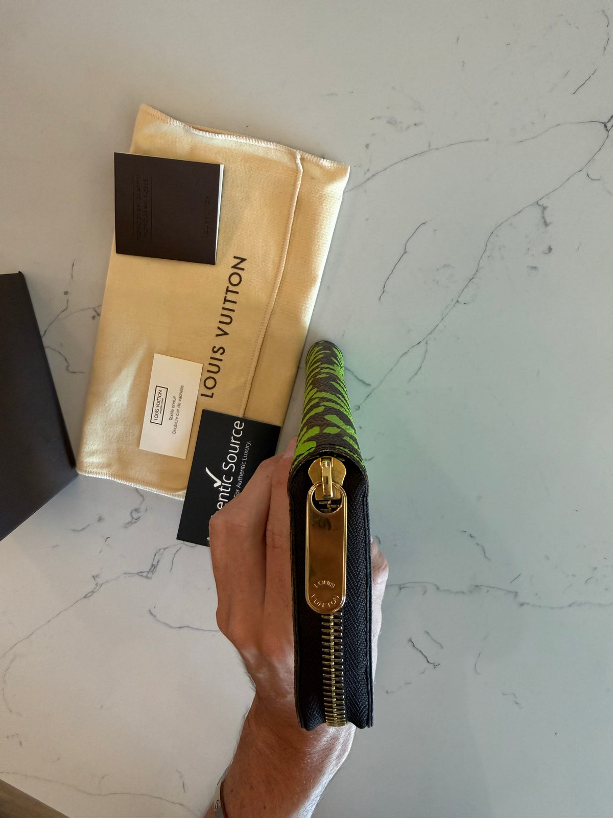 Louis Vuitton Green Graffiti Zippy Wallet, Stephen Sprouse