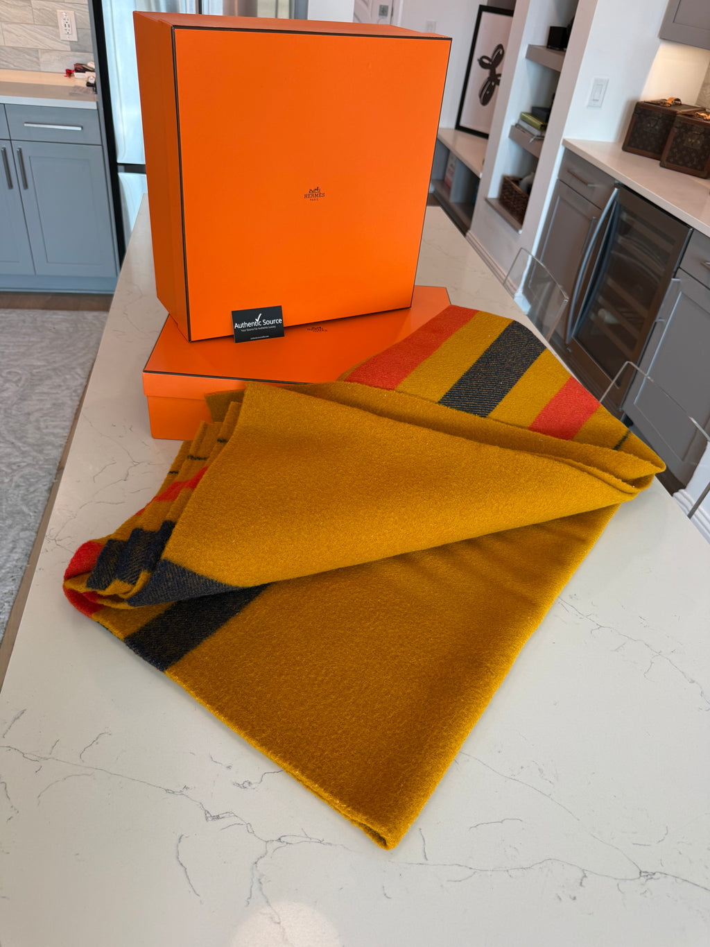 Hermes Rocabar Wool Blanket