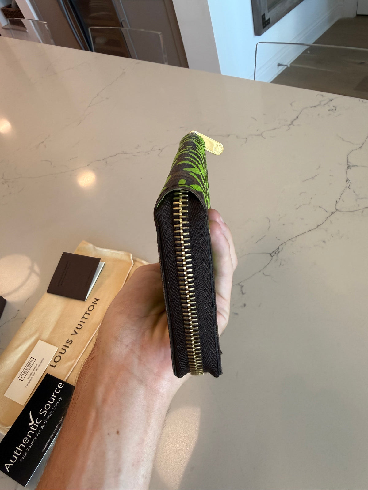 Louis Vuitton Green Graffiti Zippy Wallet, Stephen Sprouse