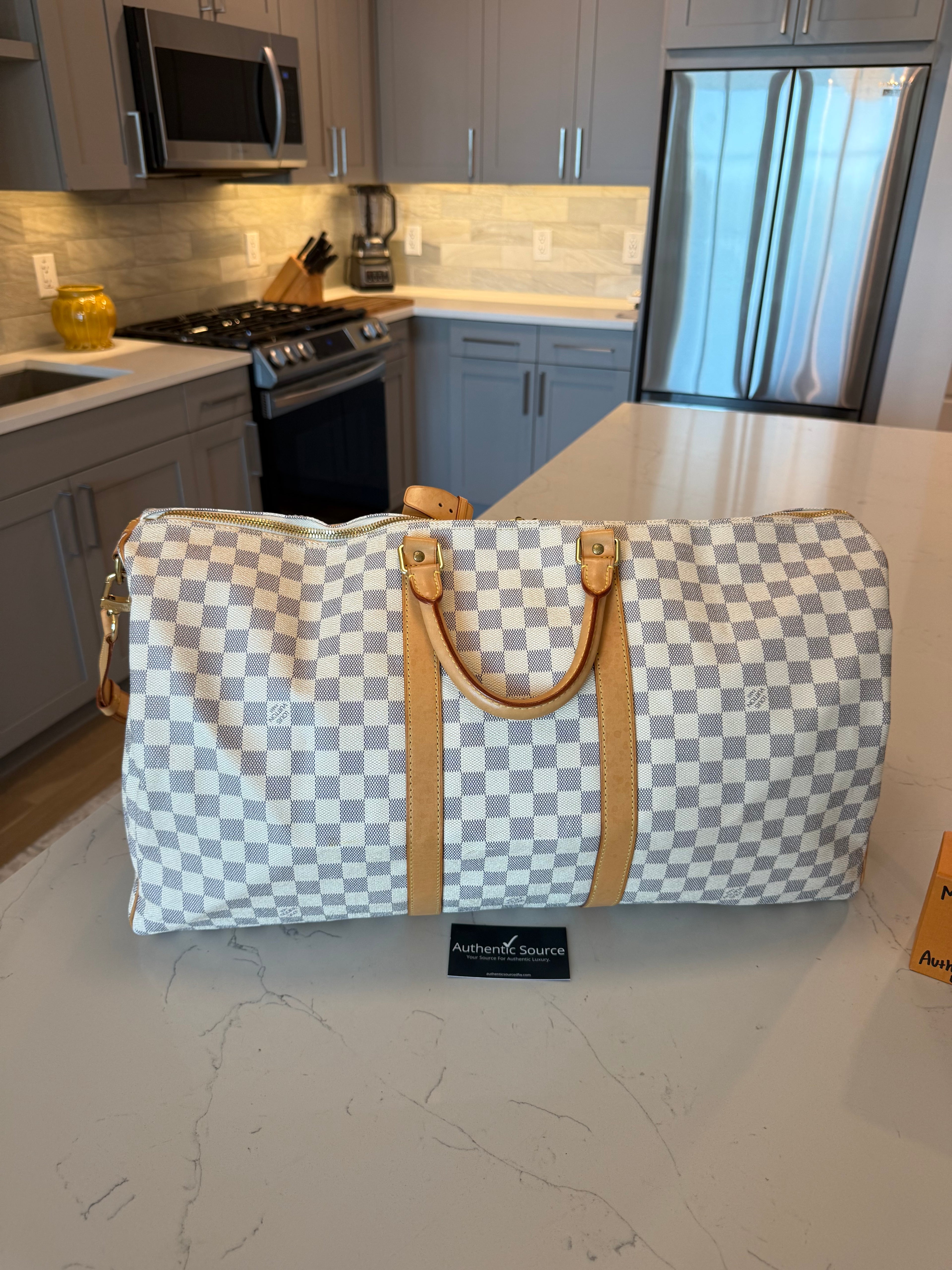 Louis Vuitton Keepall 55 Bandouliere Damier Azur